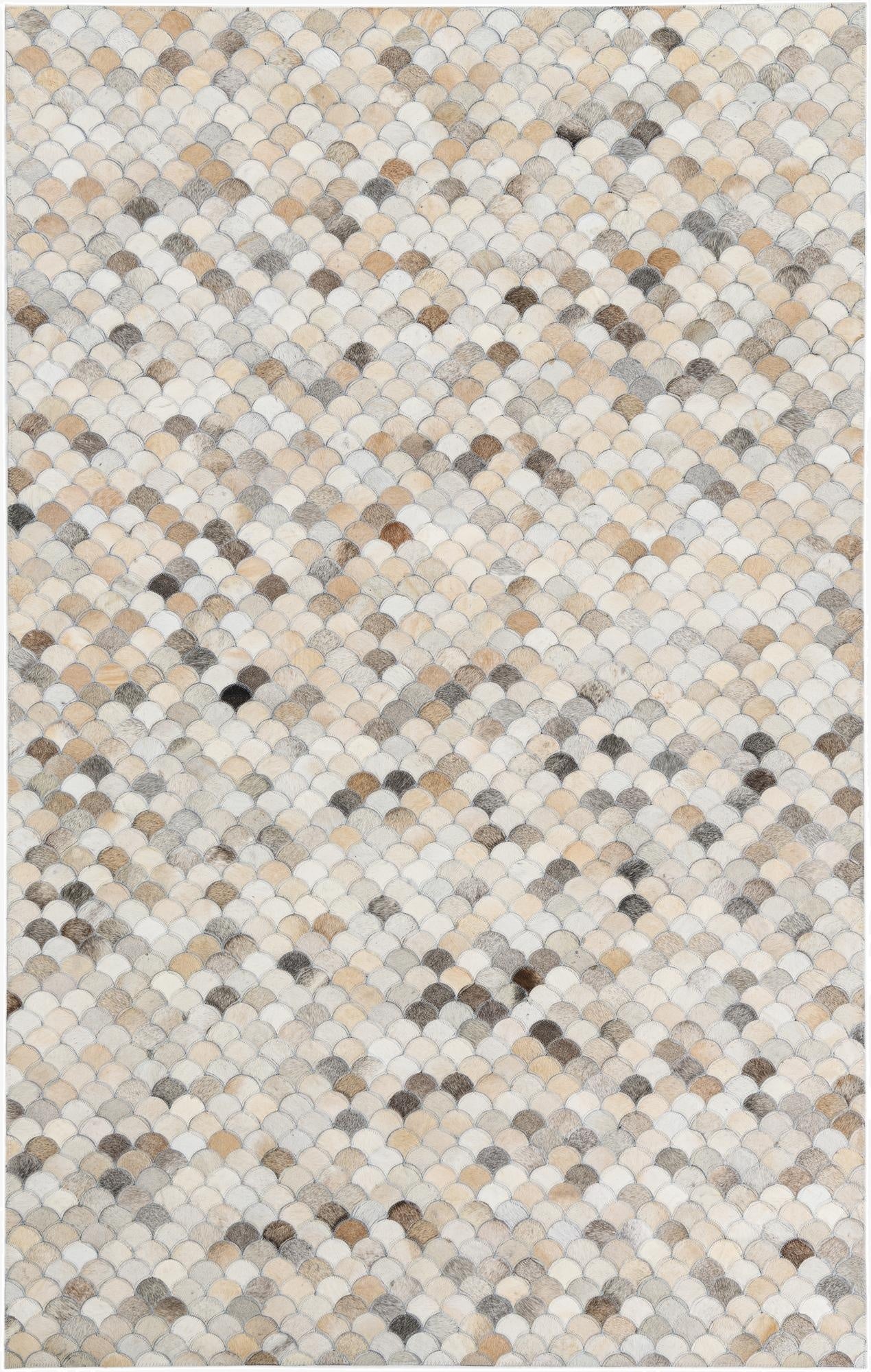  5' x 7' 10 Cowhide Leather Rug