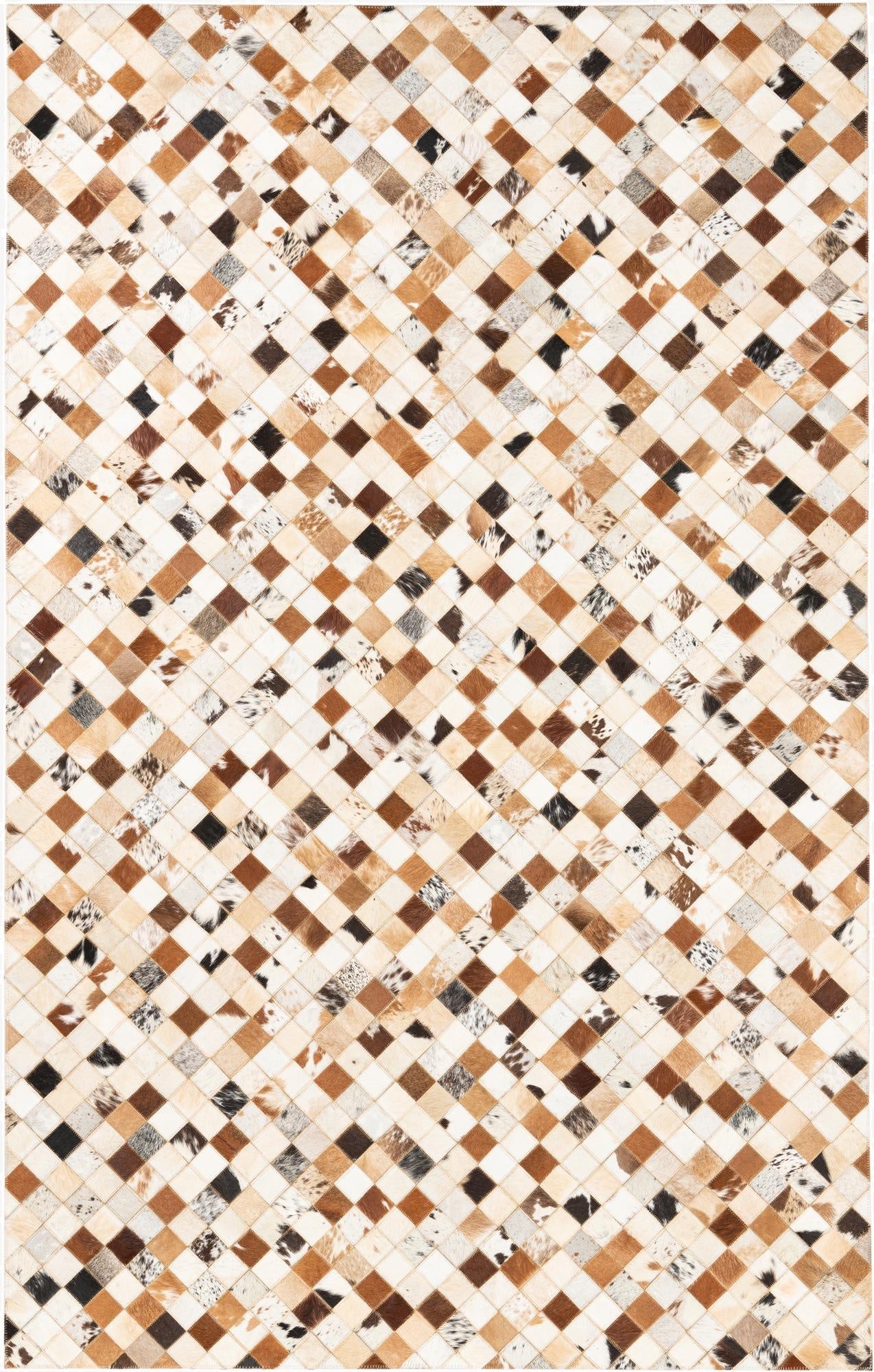  5' x 8' Cowhide Leather Rug