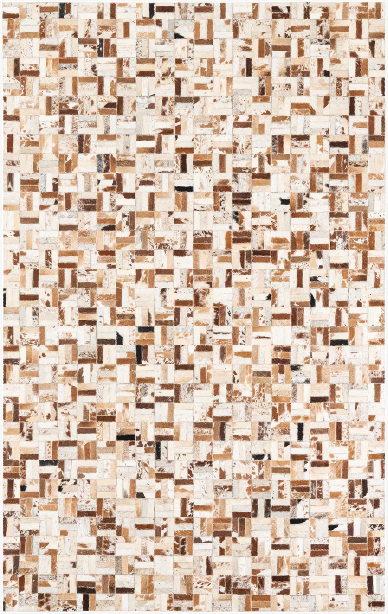  5' x 8' Cowhide Leather Rug