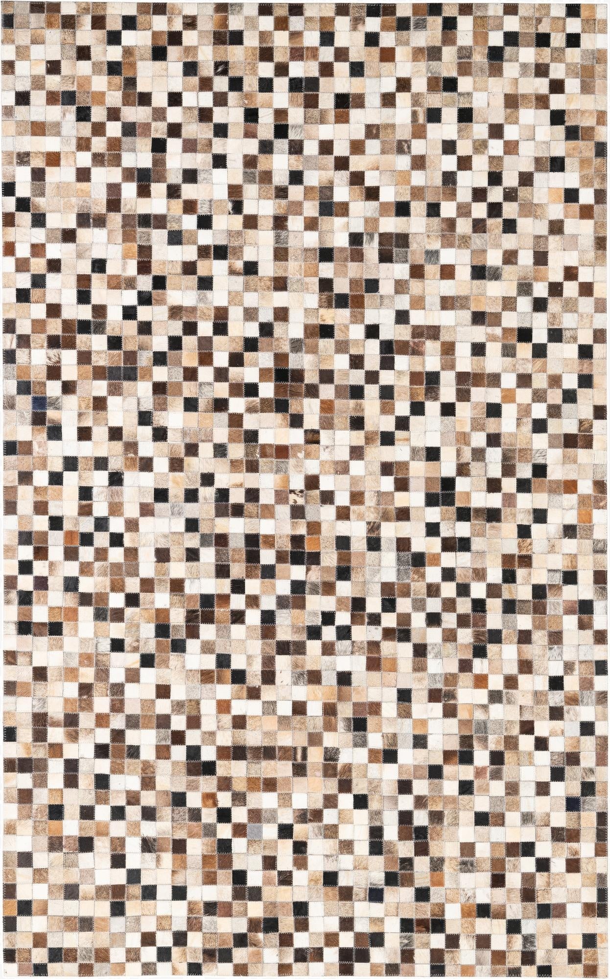  5' x 8' Cowhide Leather Rug