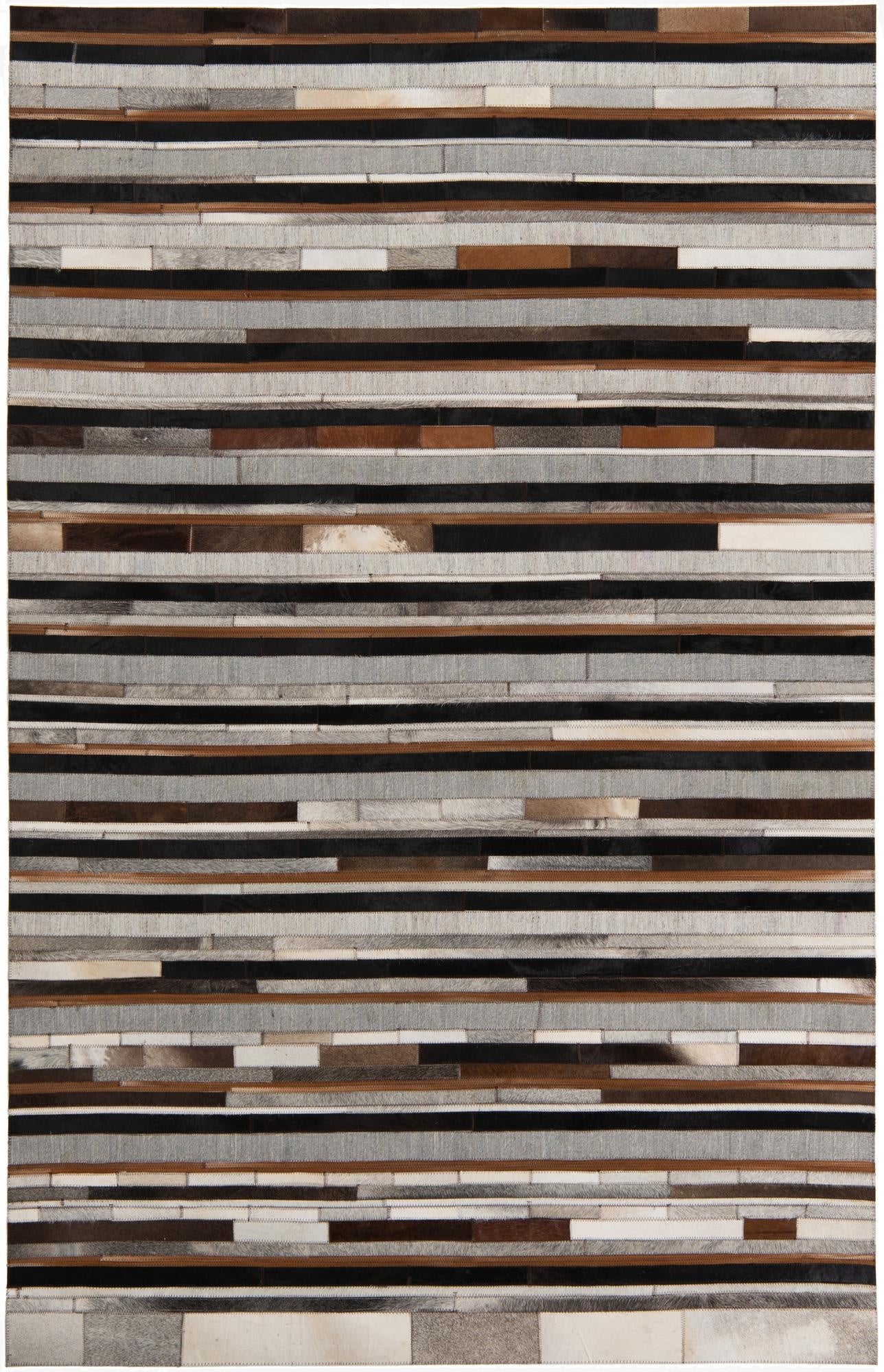  5' x 7' 10 Cowhide Leather Rug