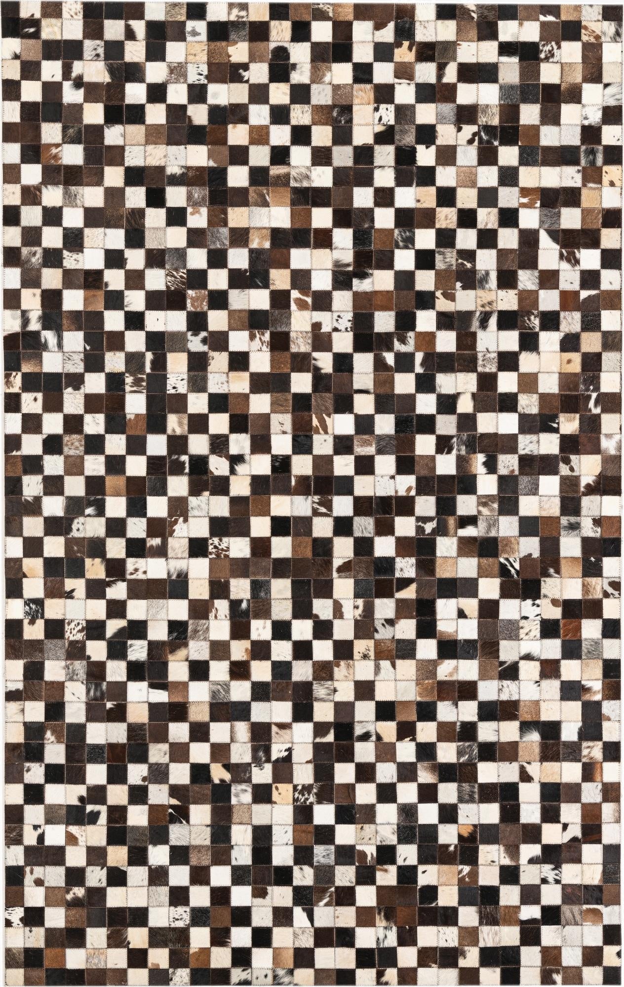  5' 1 x 8' Cowhide Leather Rug