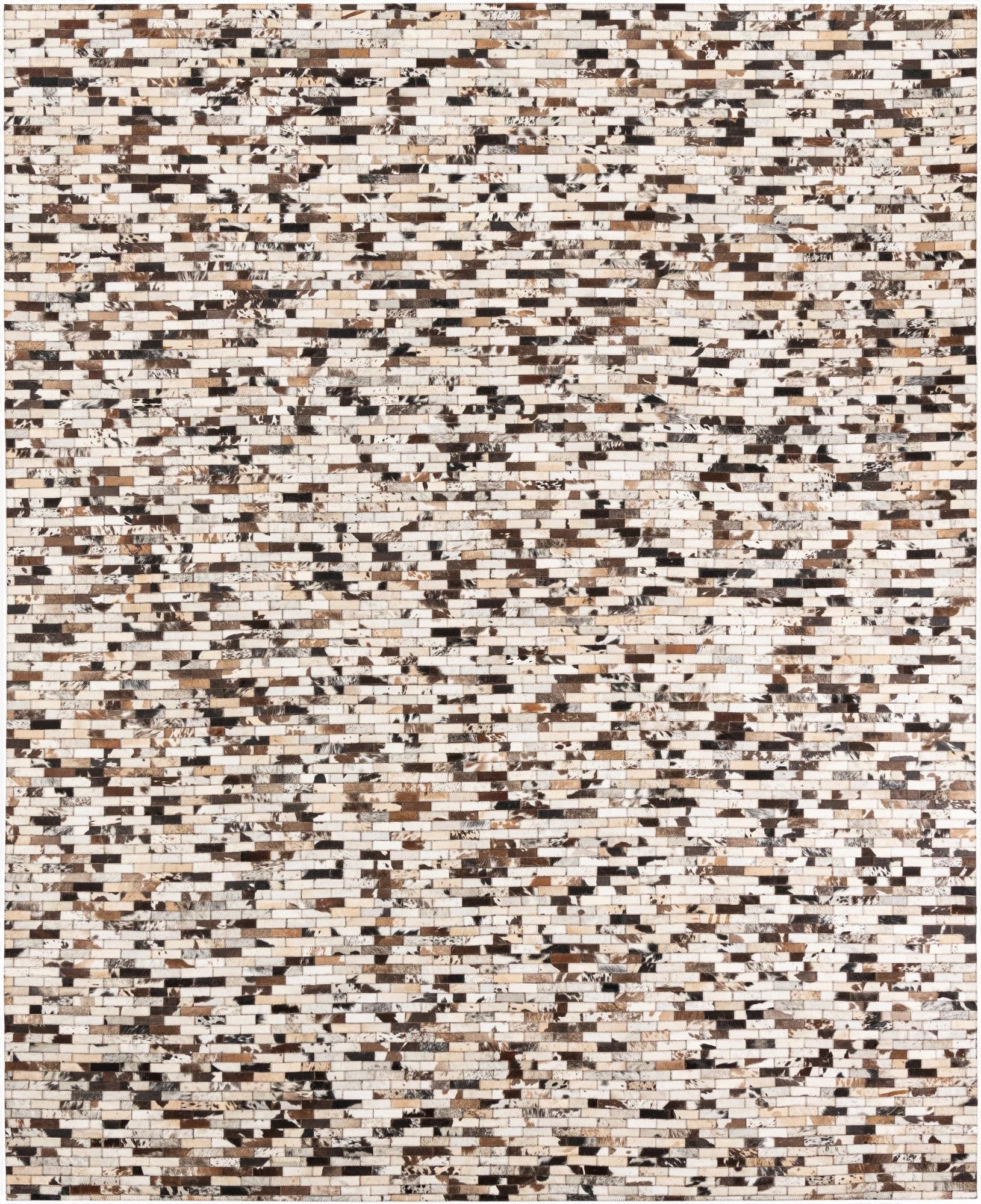  8' 2 x 10' 2 Cowhide Leather Rug