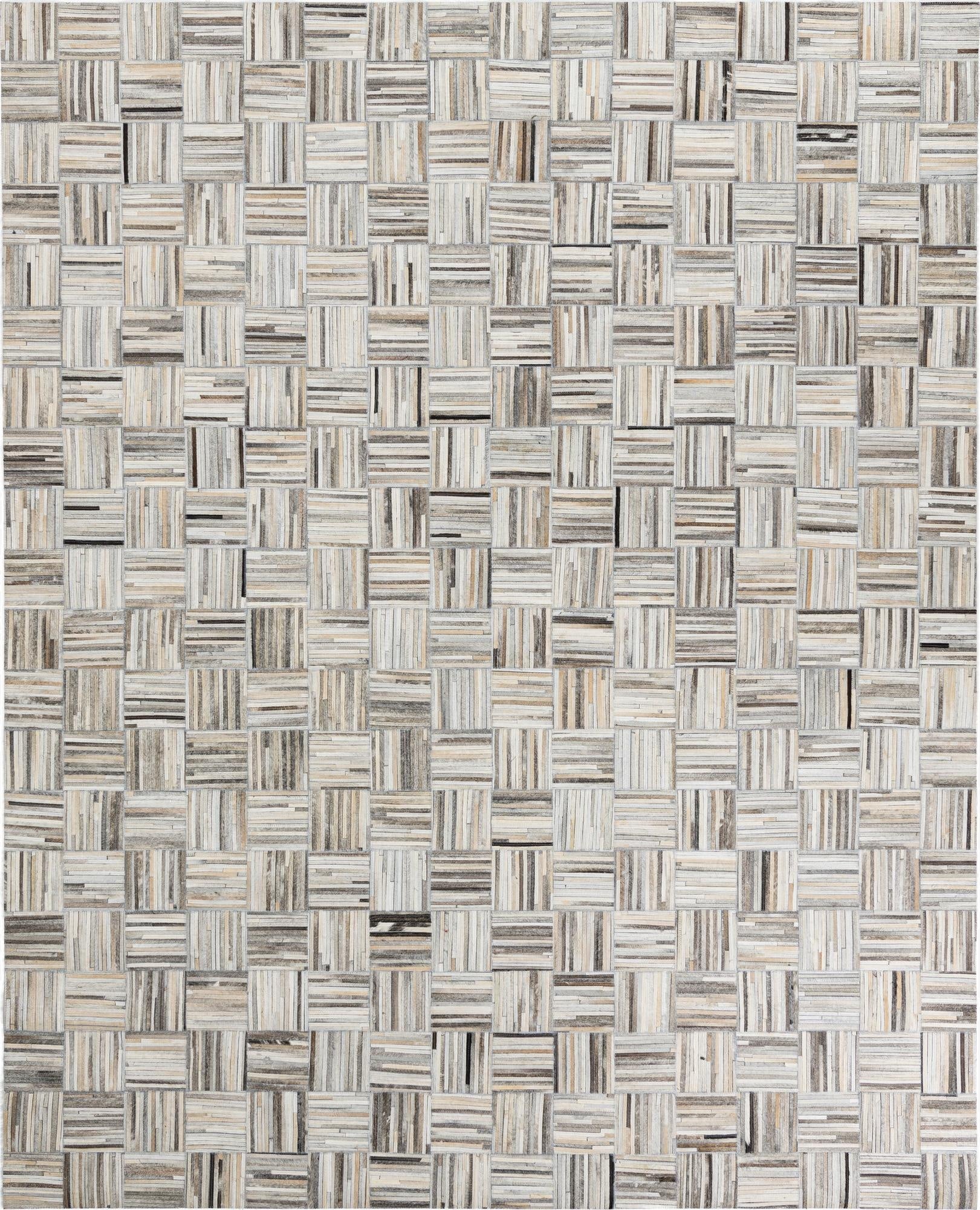  7' 10 x 9' 9 Cowhide Leather Rug