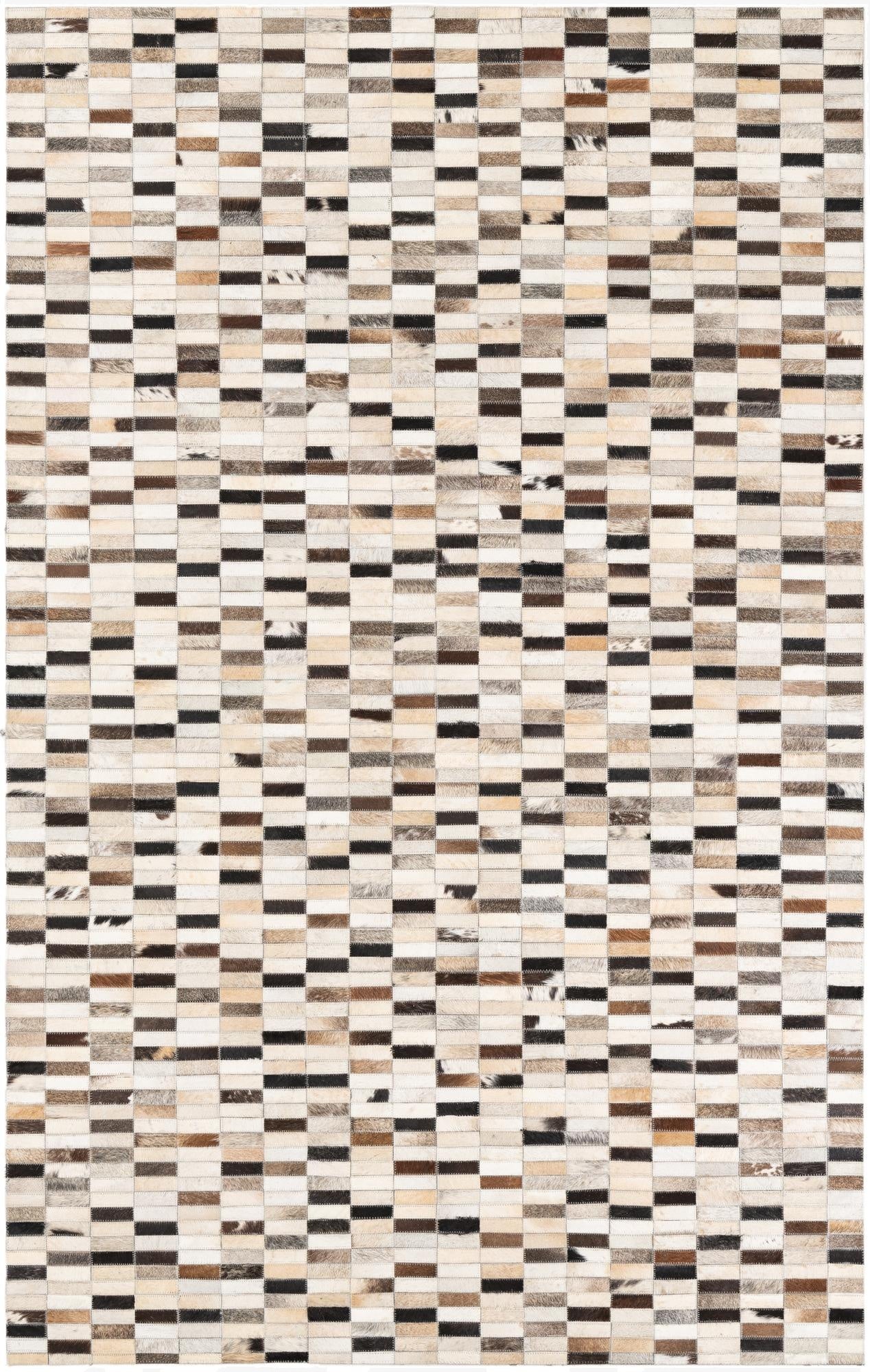  5' x 7' 10 Cowhide Leather Rug