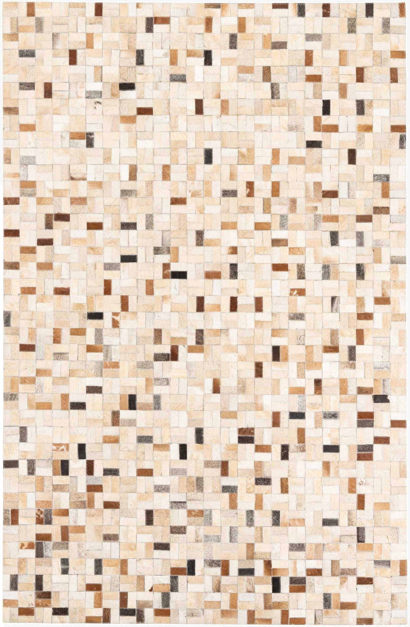  5' x 8' Cowhide Leather Rug