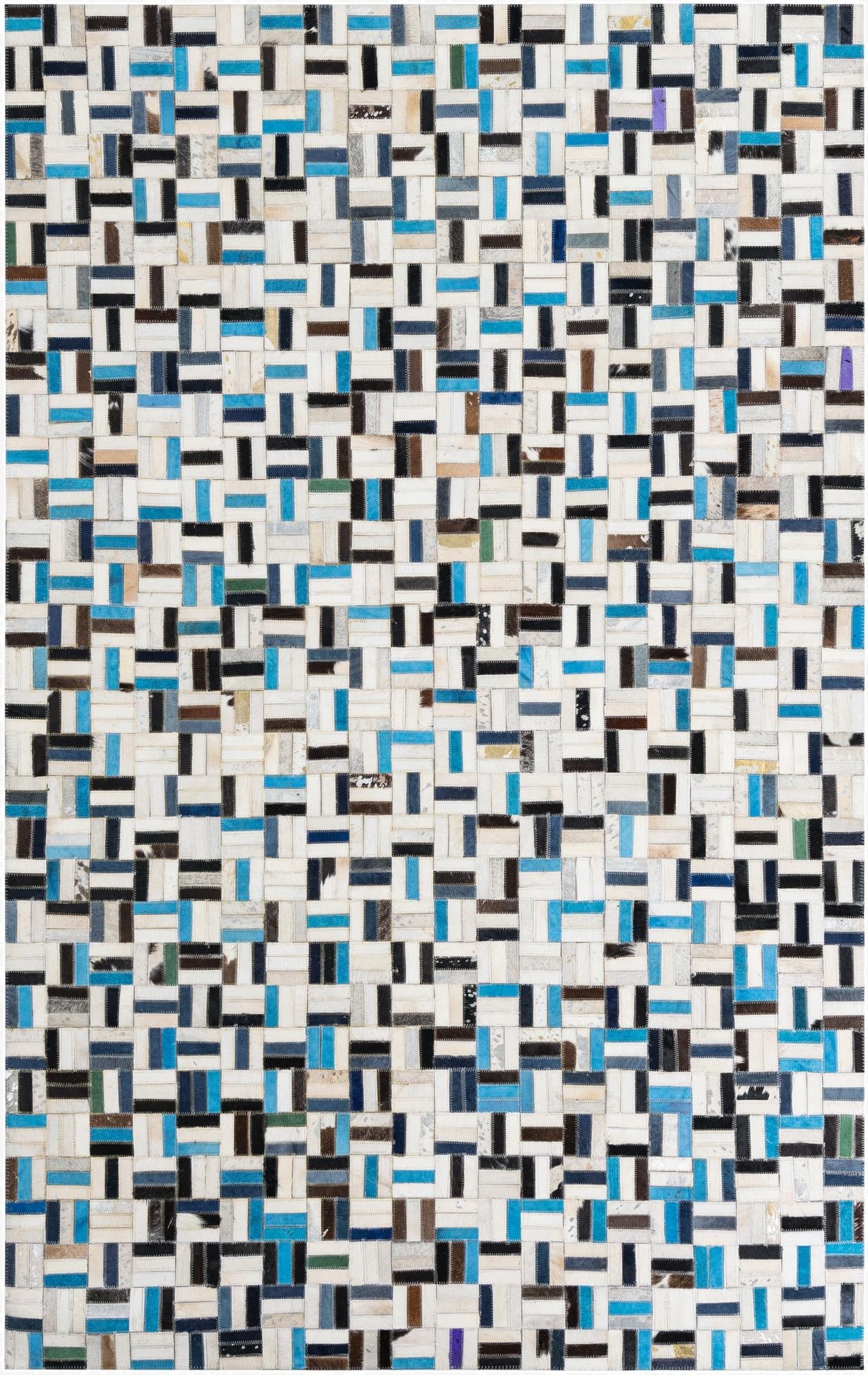  5' x 8' Cowhide Leather Rug