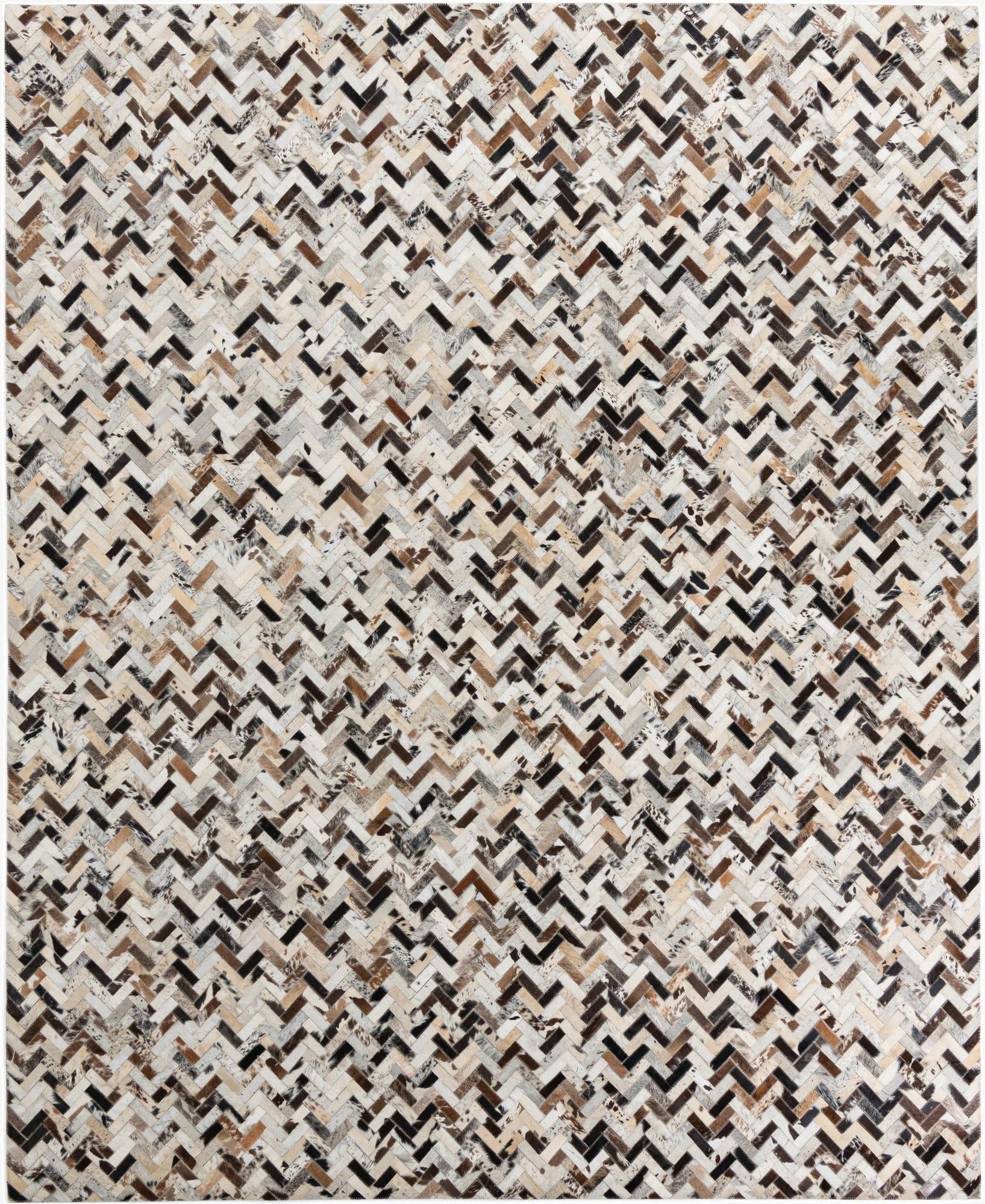  8' x 9' 10 Cowhide Leather Rug
