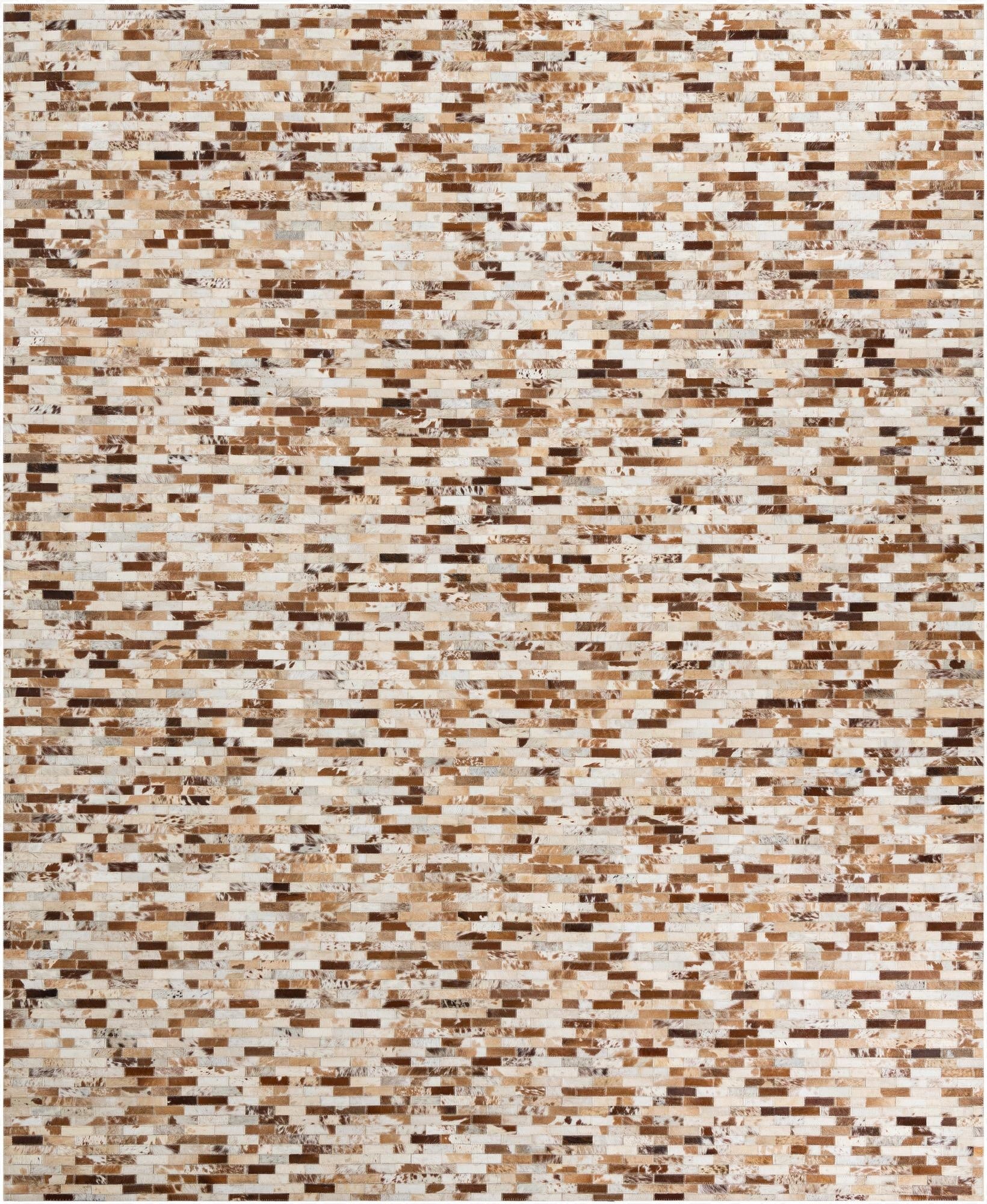  8' 1 x 10' Cowhide Leather Rug