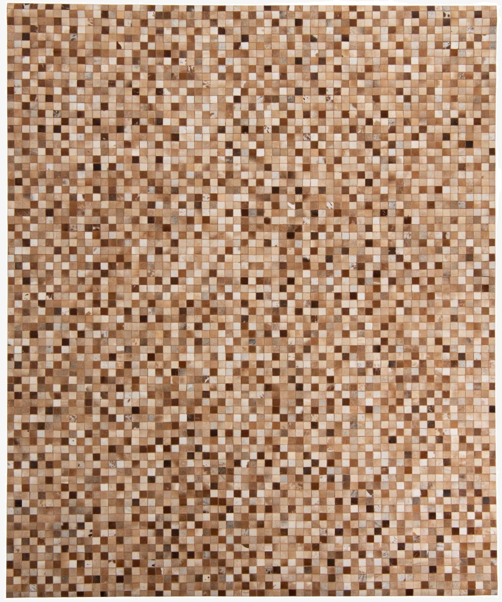  8' 1 x 9' 10 Cowhide Leather Rug