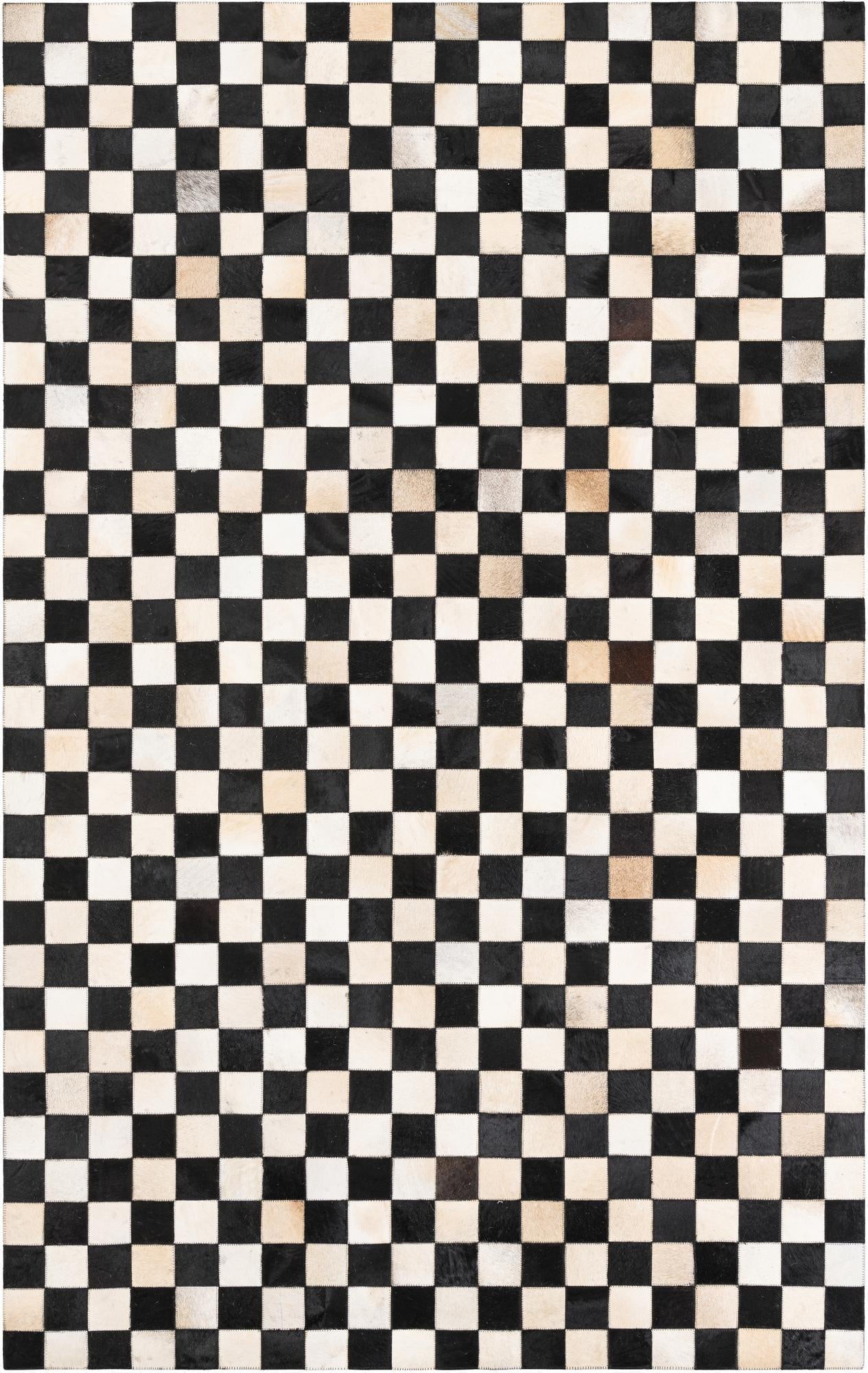  5' x 8' Cowhide Leather Rug