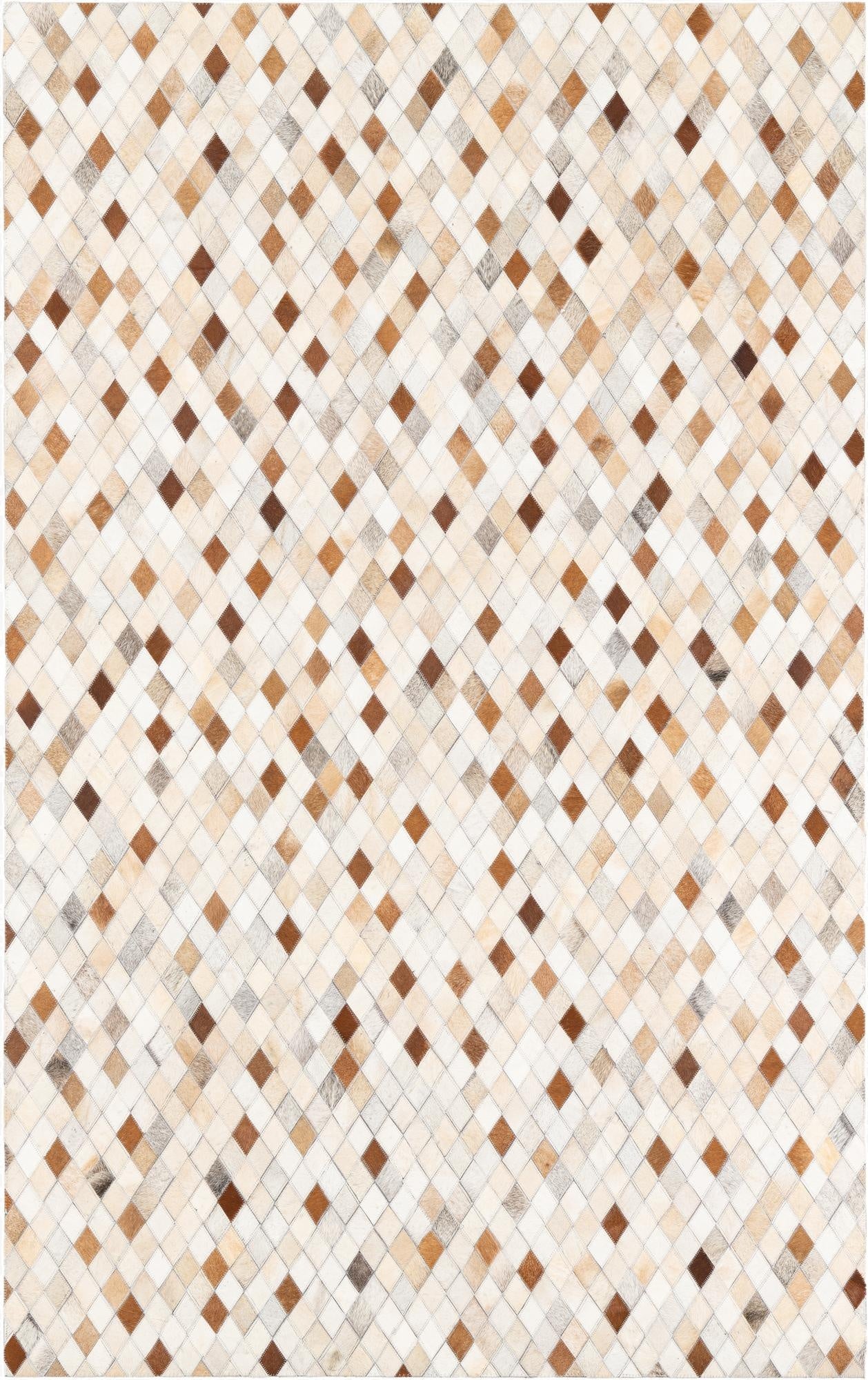  5' x 7' 10 Cowhide Leather Rug