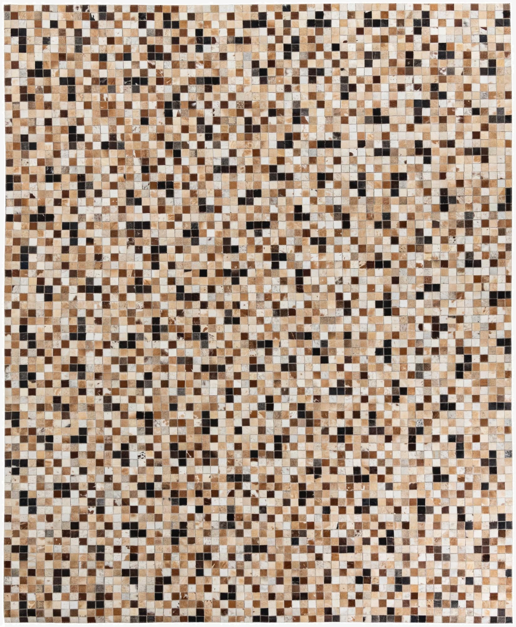  8' x 9' 10 Cowhide Leather Rug