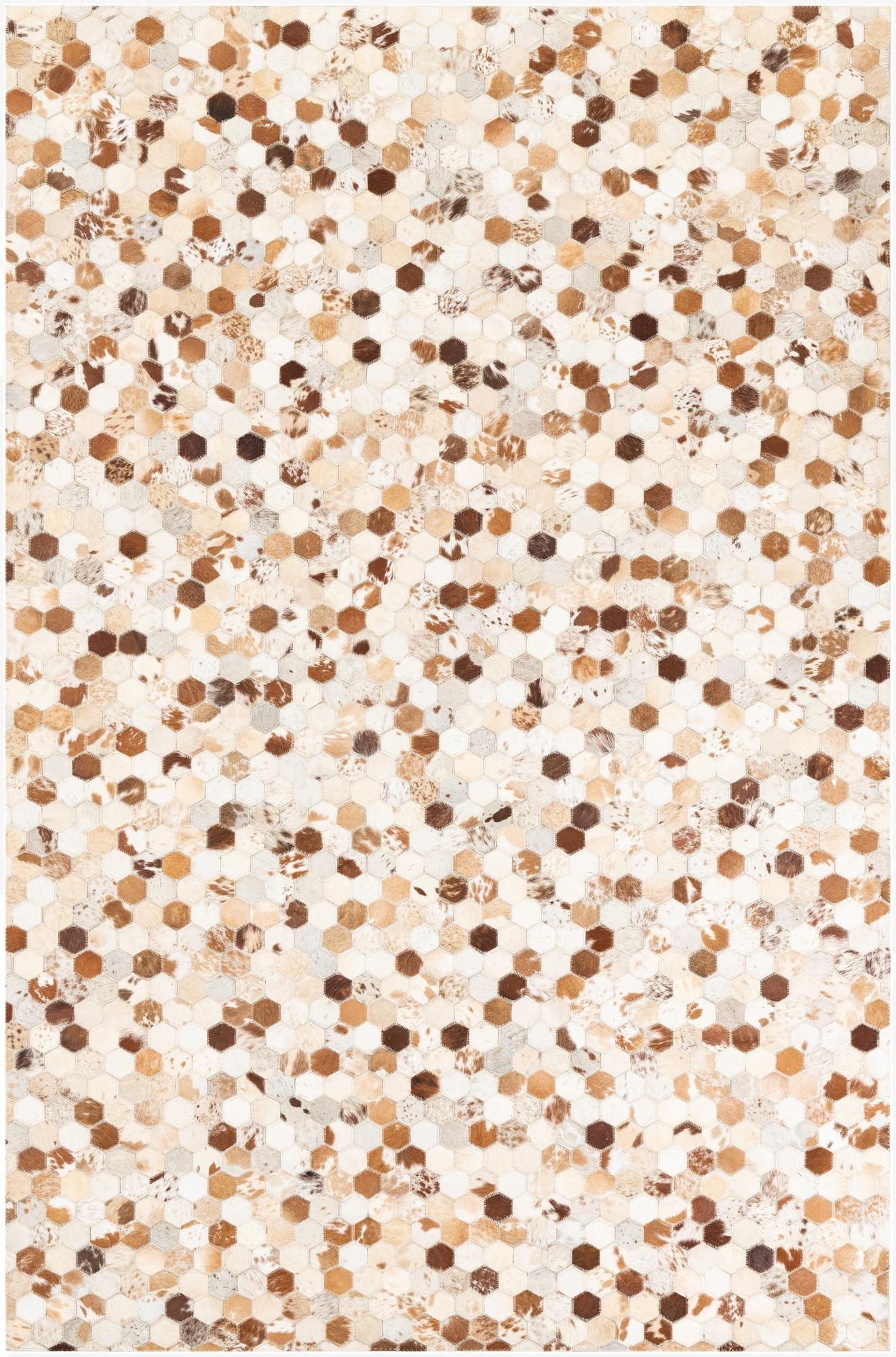  5' 1 x 8' Cowhide Leather Rug