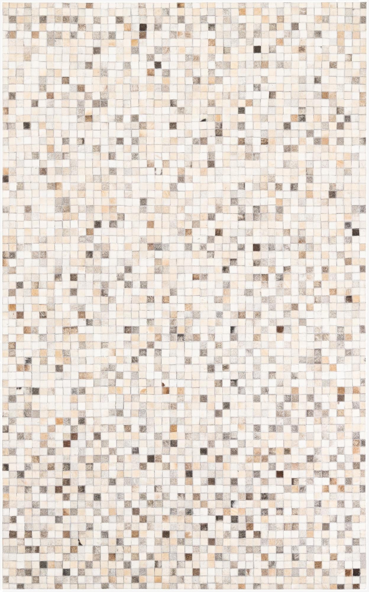  5' x 8' 2 Cowhide Leather Rug