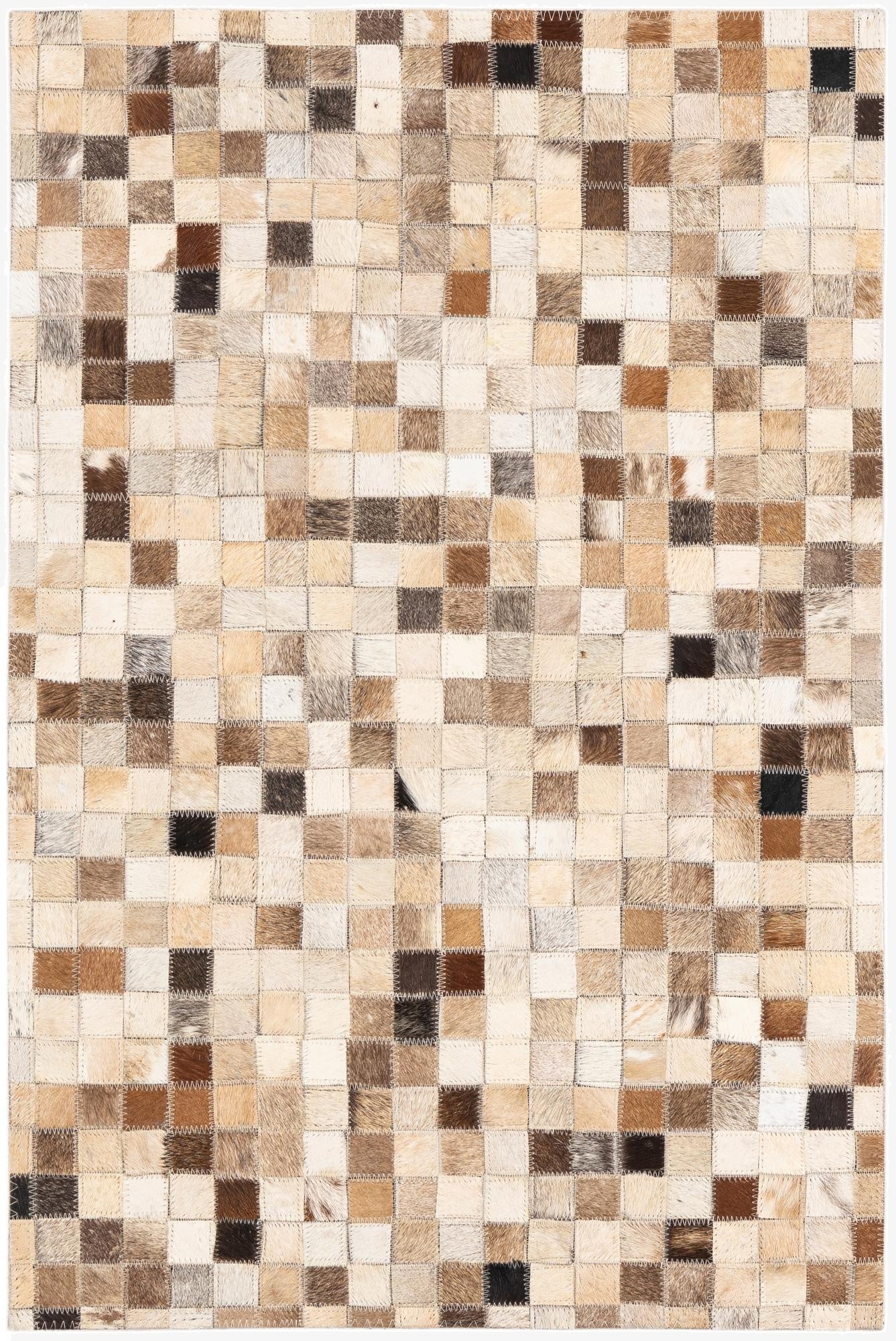  2' x 3' Cowhide Leather Rug