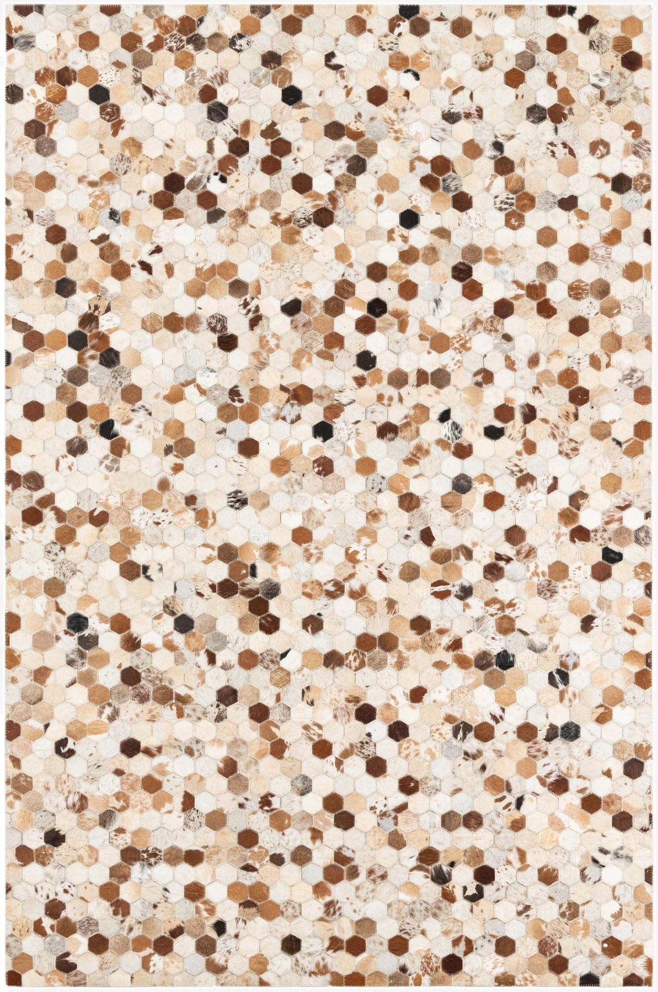  5' 1 x 8' Cowhide Leather Rug