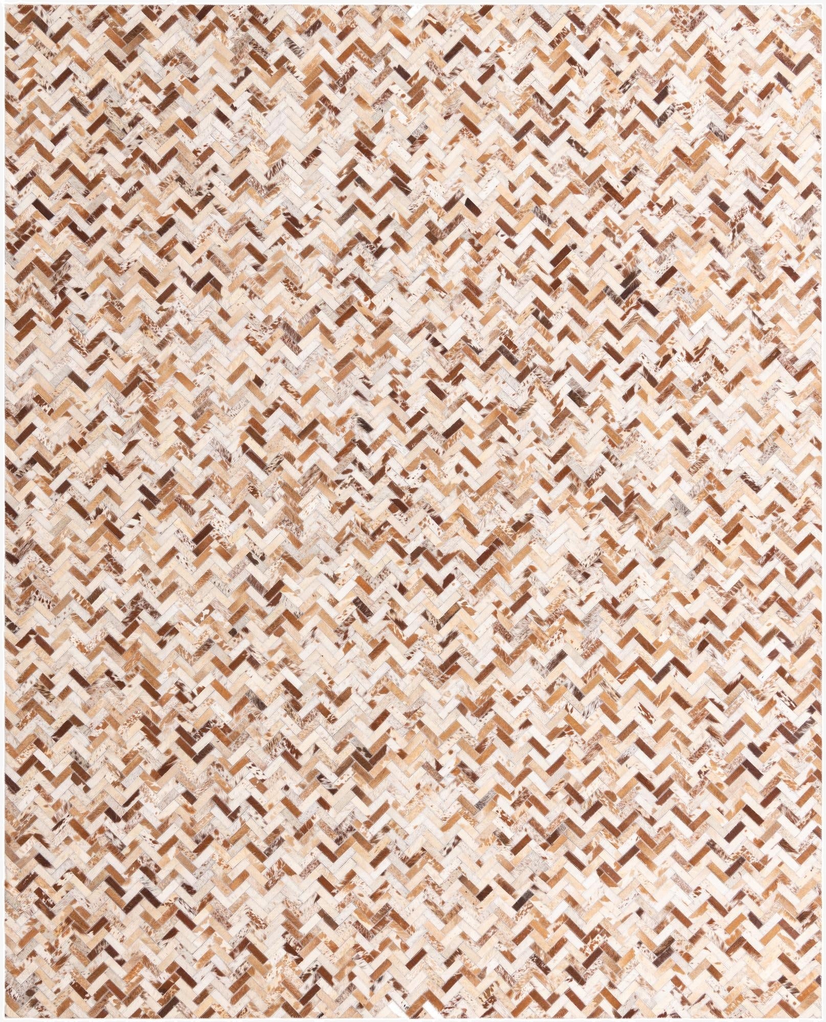  8' 2 x 10' 2 Cowhide Leather Rug