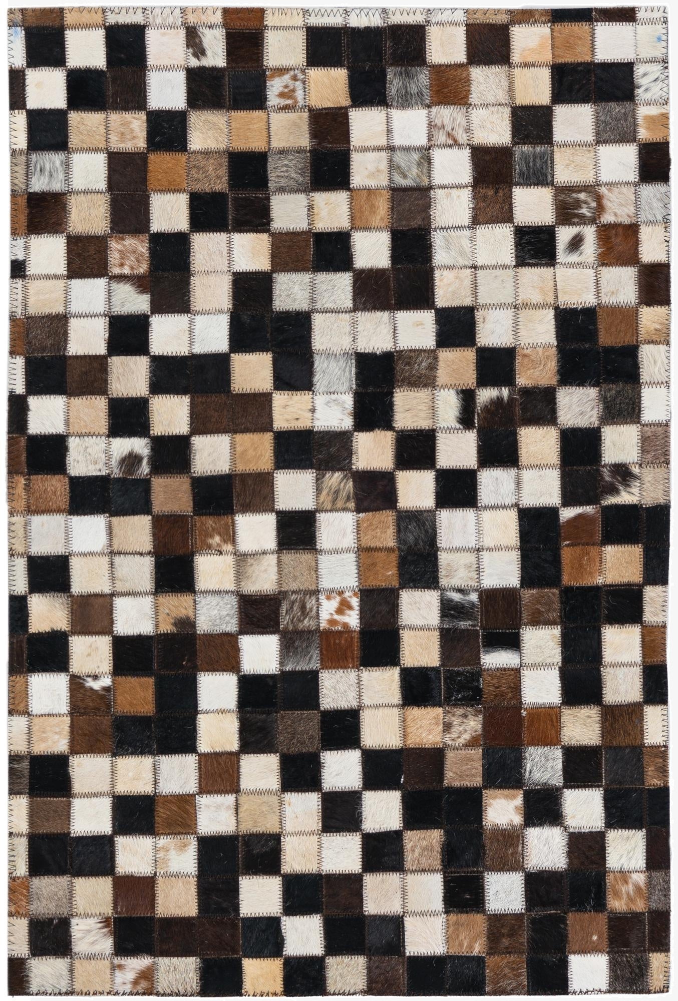  2' x 3' Cowhide Leather Rug