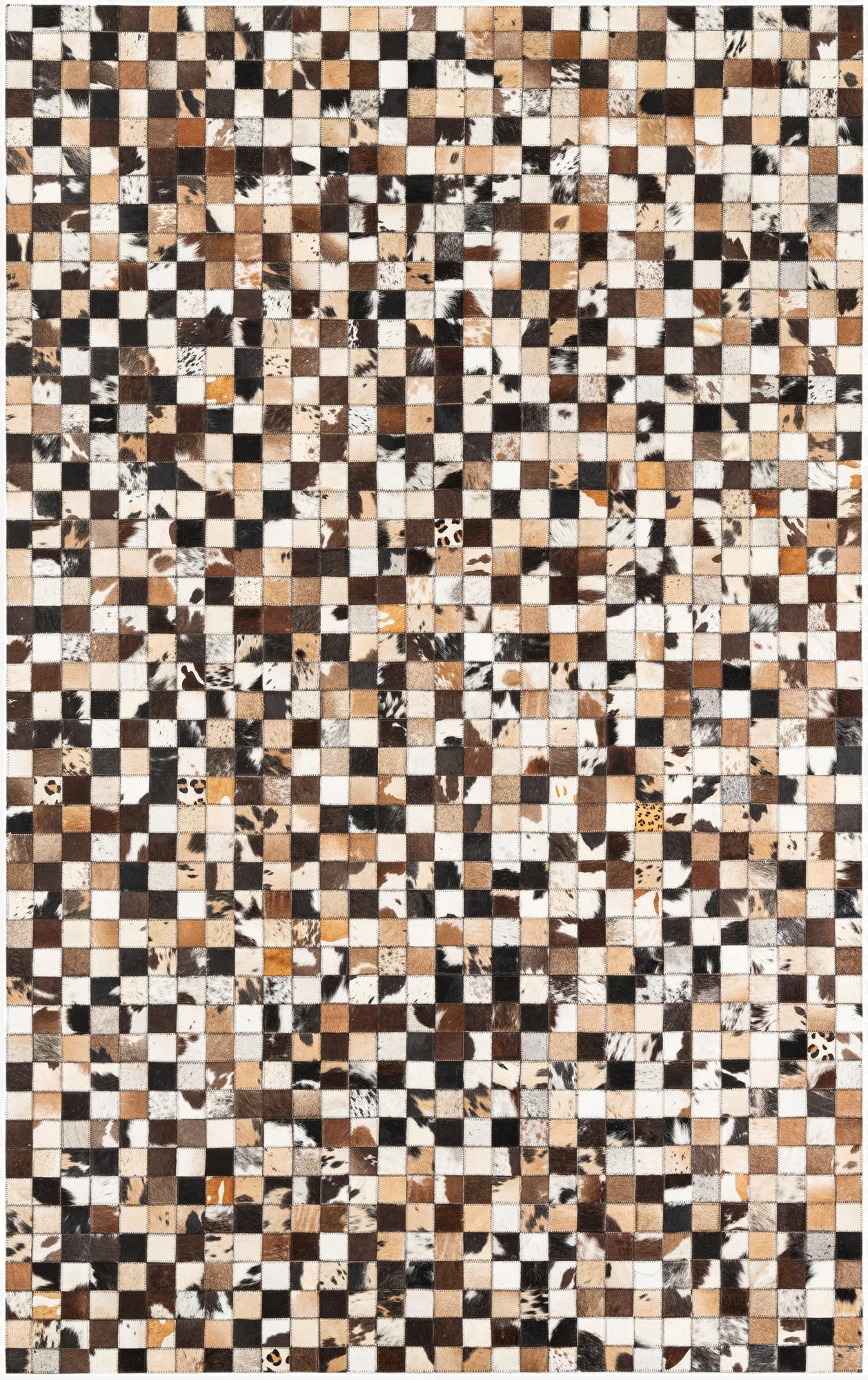  5' x 8' Cowhide Leather Rug