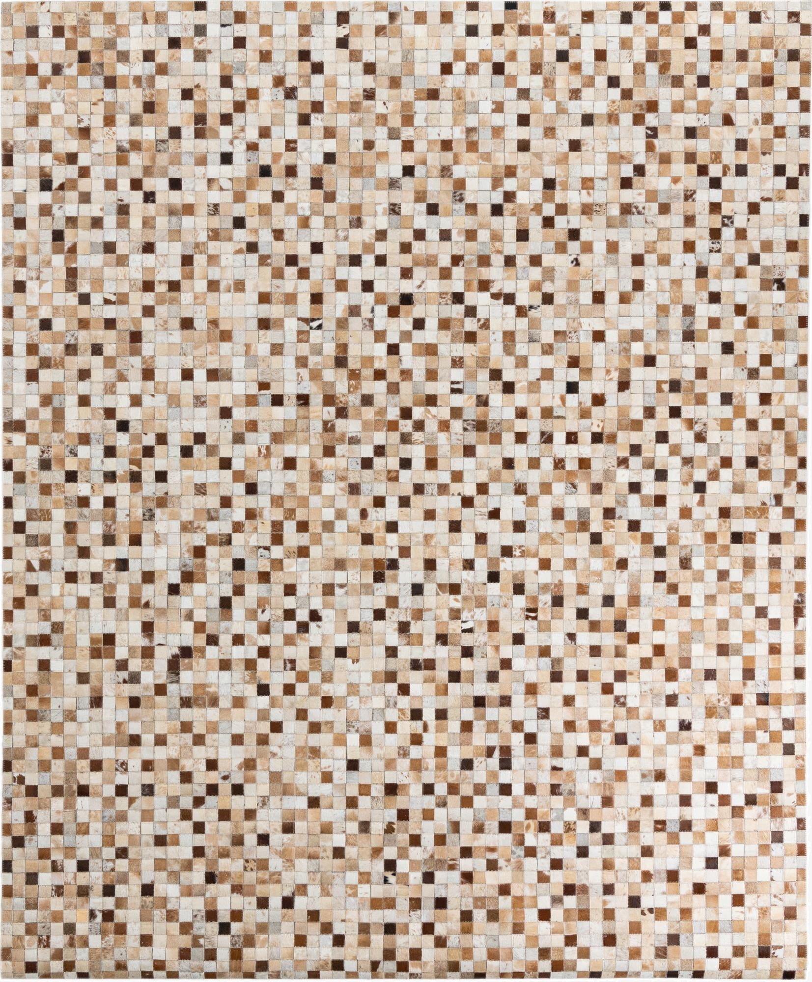  7' 10 x 9' 7 Cowhide Leather Rug