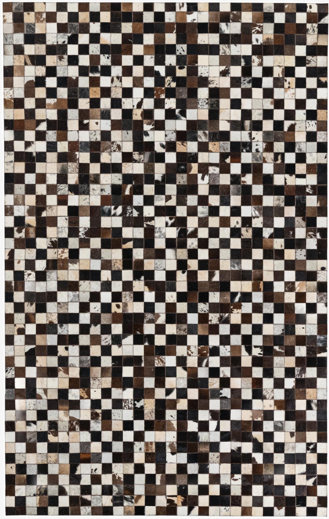 5' 1 x 8' 1 Cowhide Leather Rug