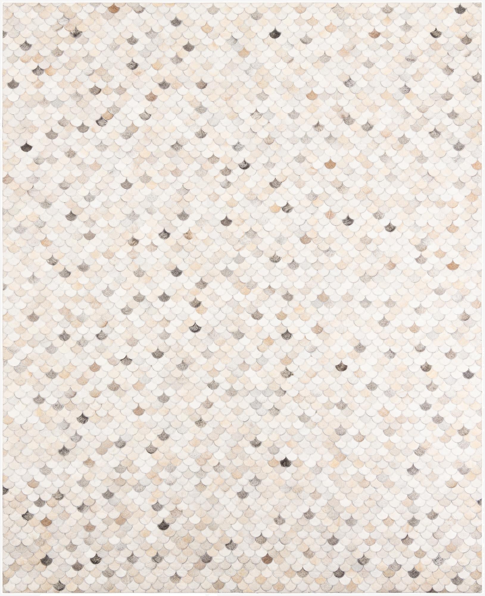  8' x 9' 8 Cowhide Leather Rug