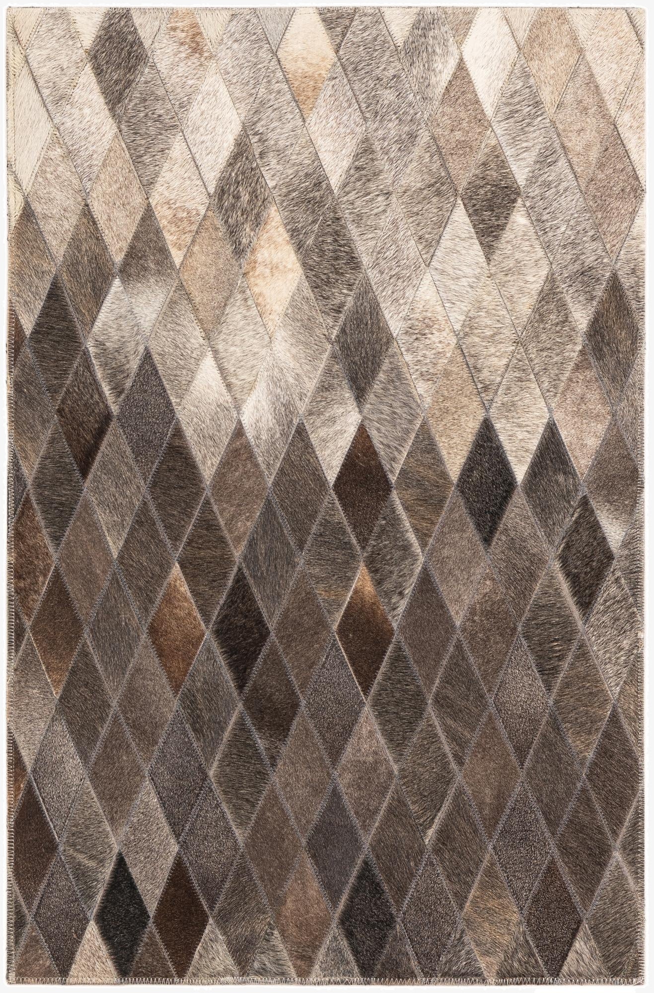  2' x 3' Cowhide Leather Rug