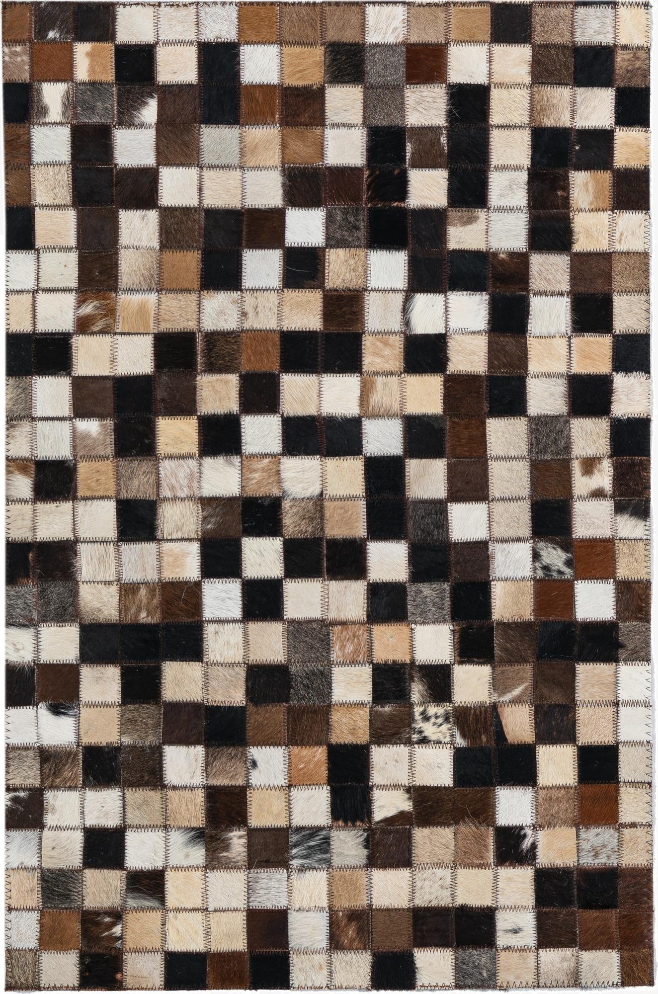  2' x 3' Cowhide Leather Rug