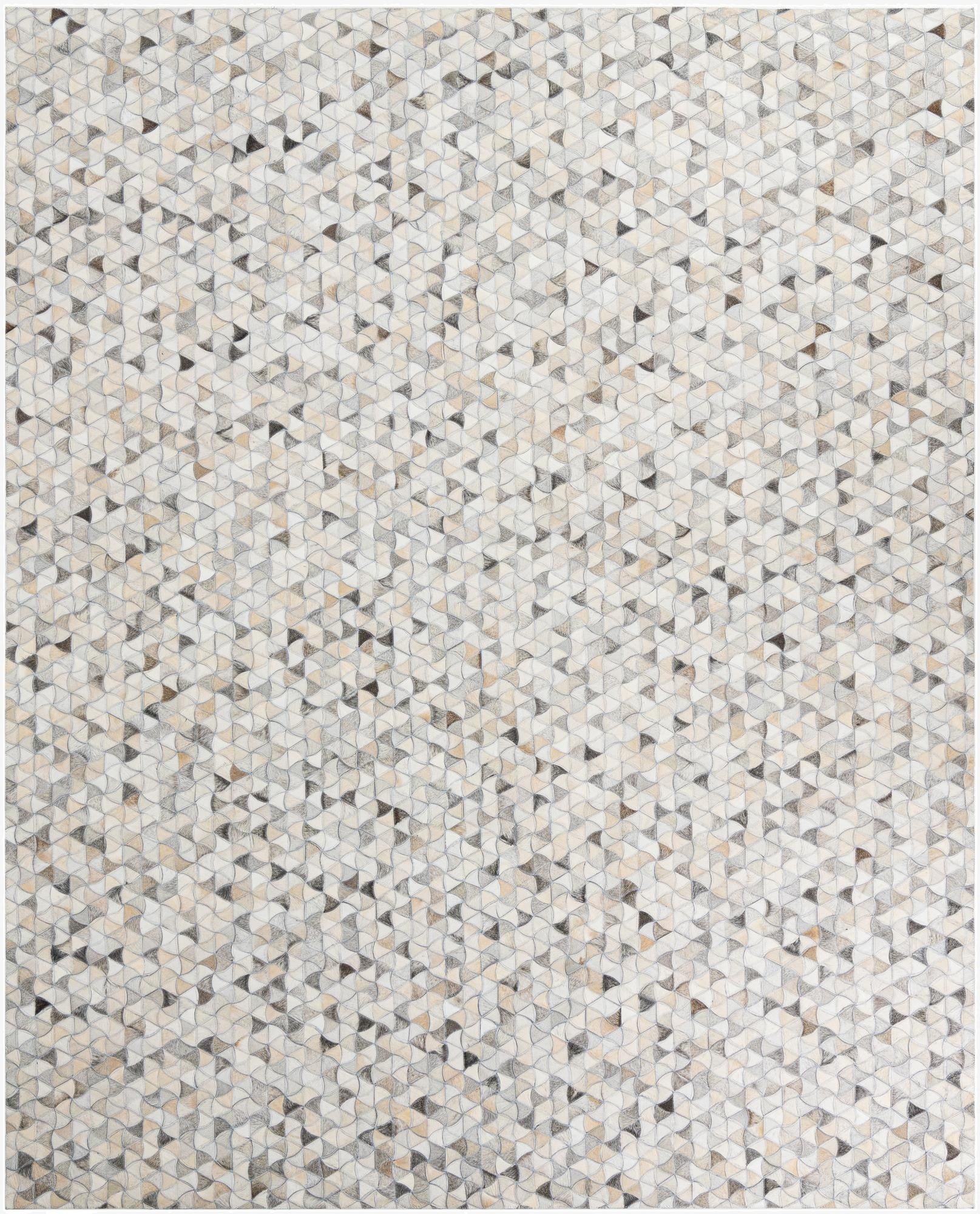  7' 9 x 9' 10 Cowhide Leather Rug