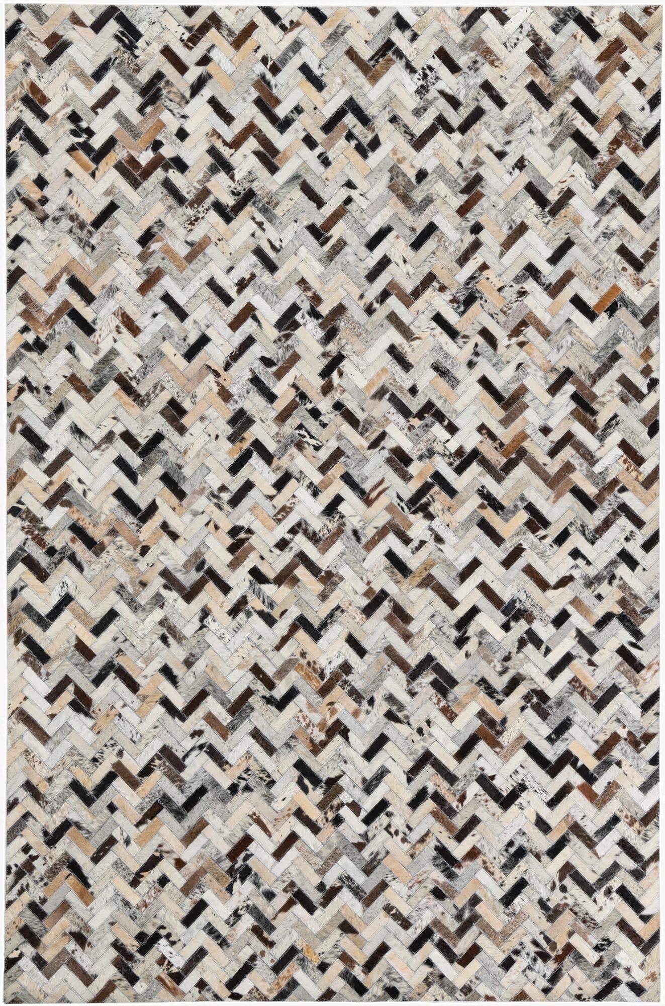  5' x 7' 7 Cowhide Leather Rug