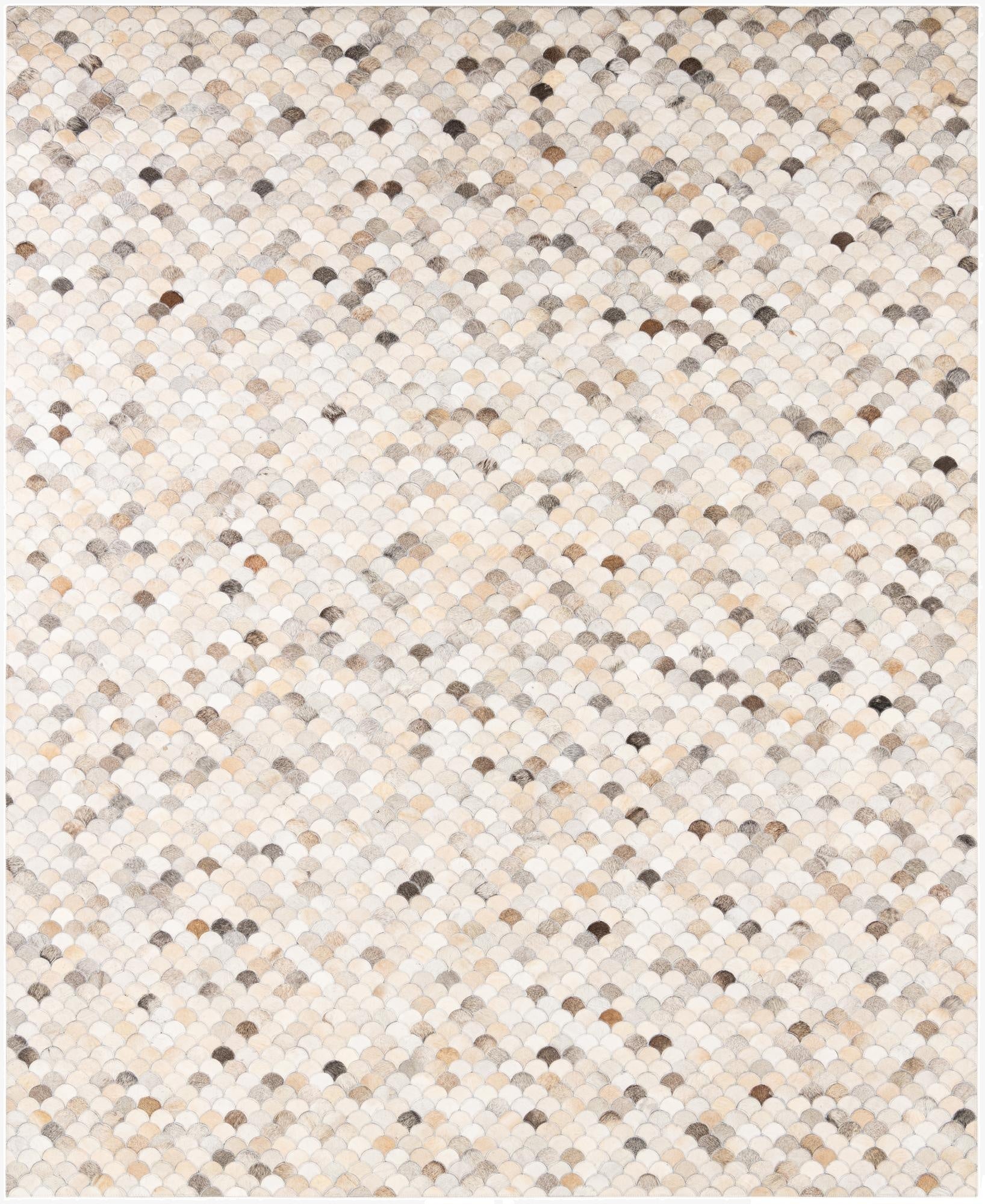  8' x 9' 10 Cowhide Leather Rug