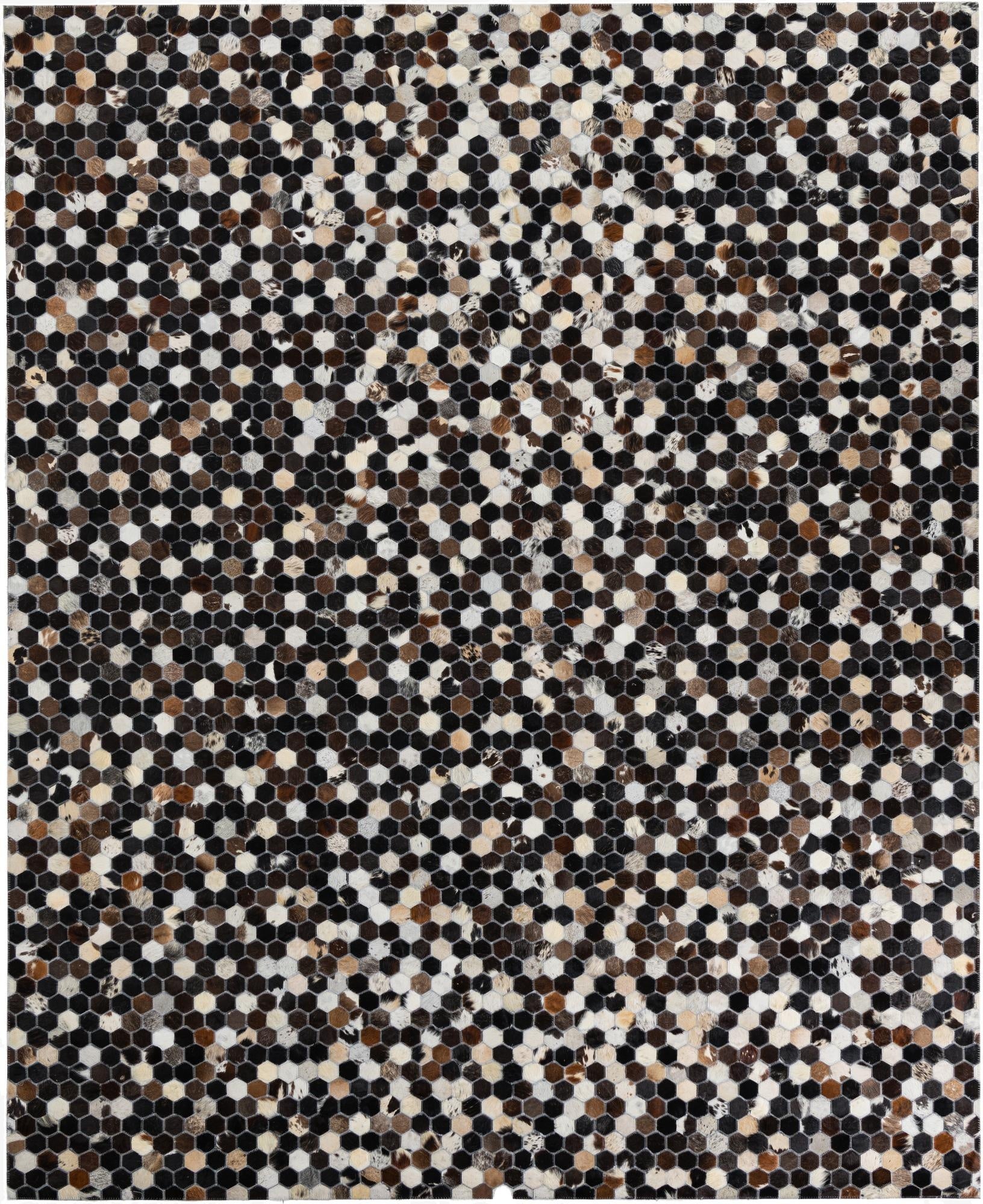  8' x 9' 10 Cowhide Leather Rug