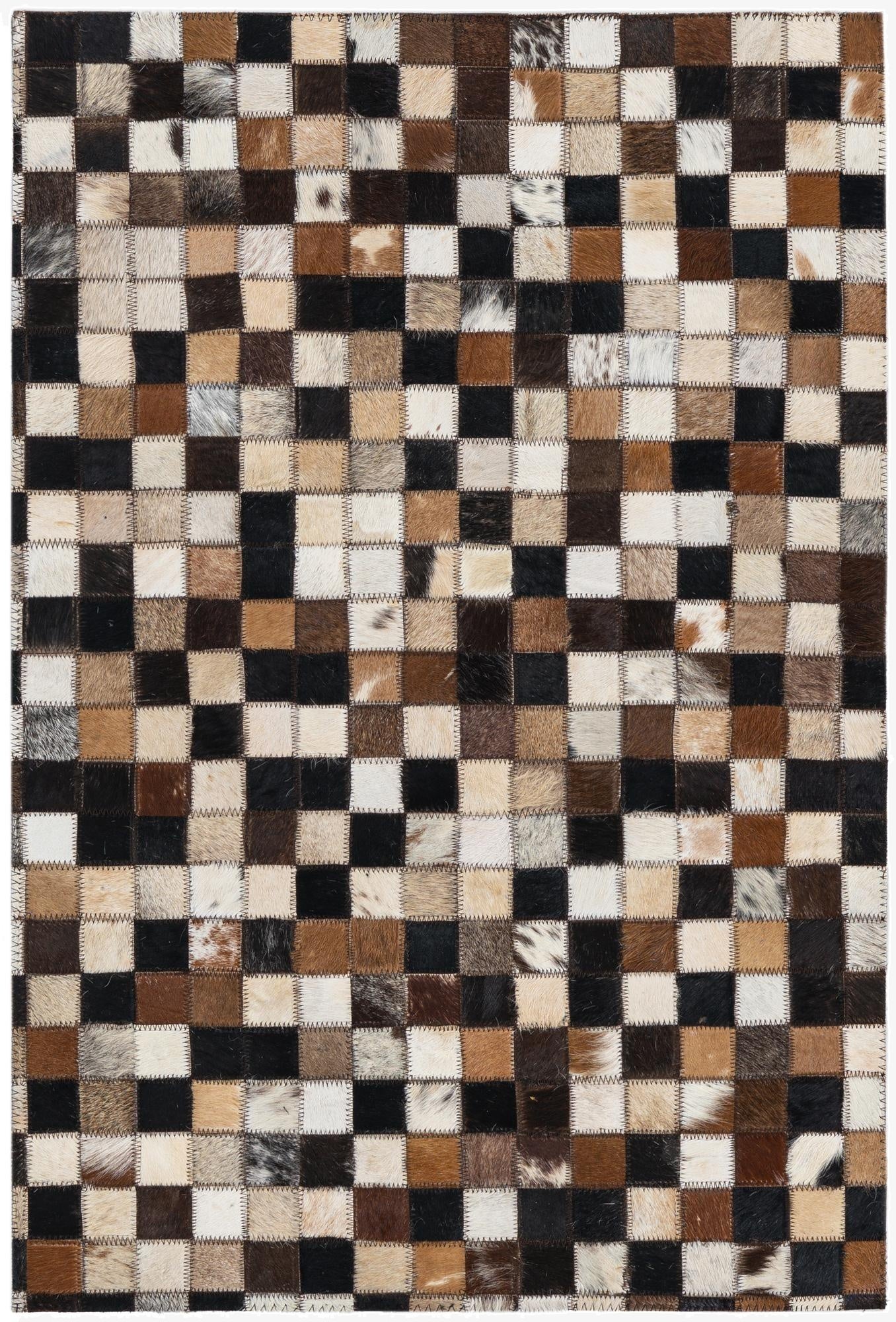  2' x 3' Cowhide Leather Rug