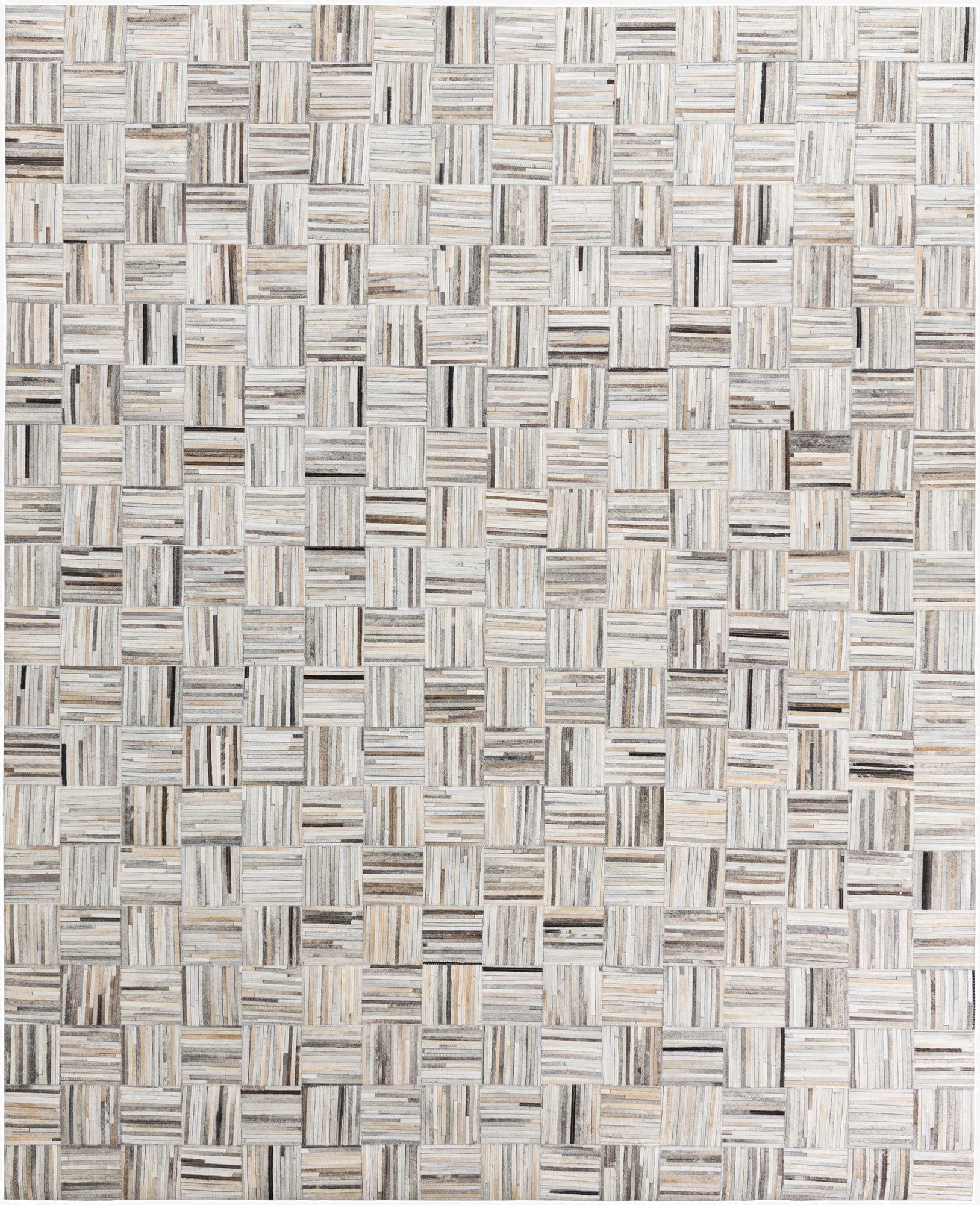  7' 10 x 9' 9 Cowhide Leather Rug