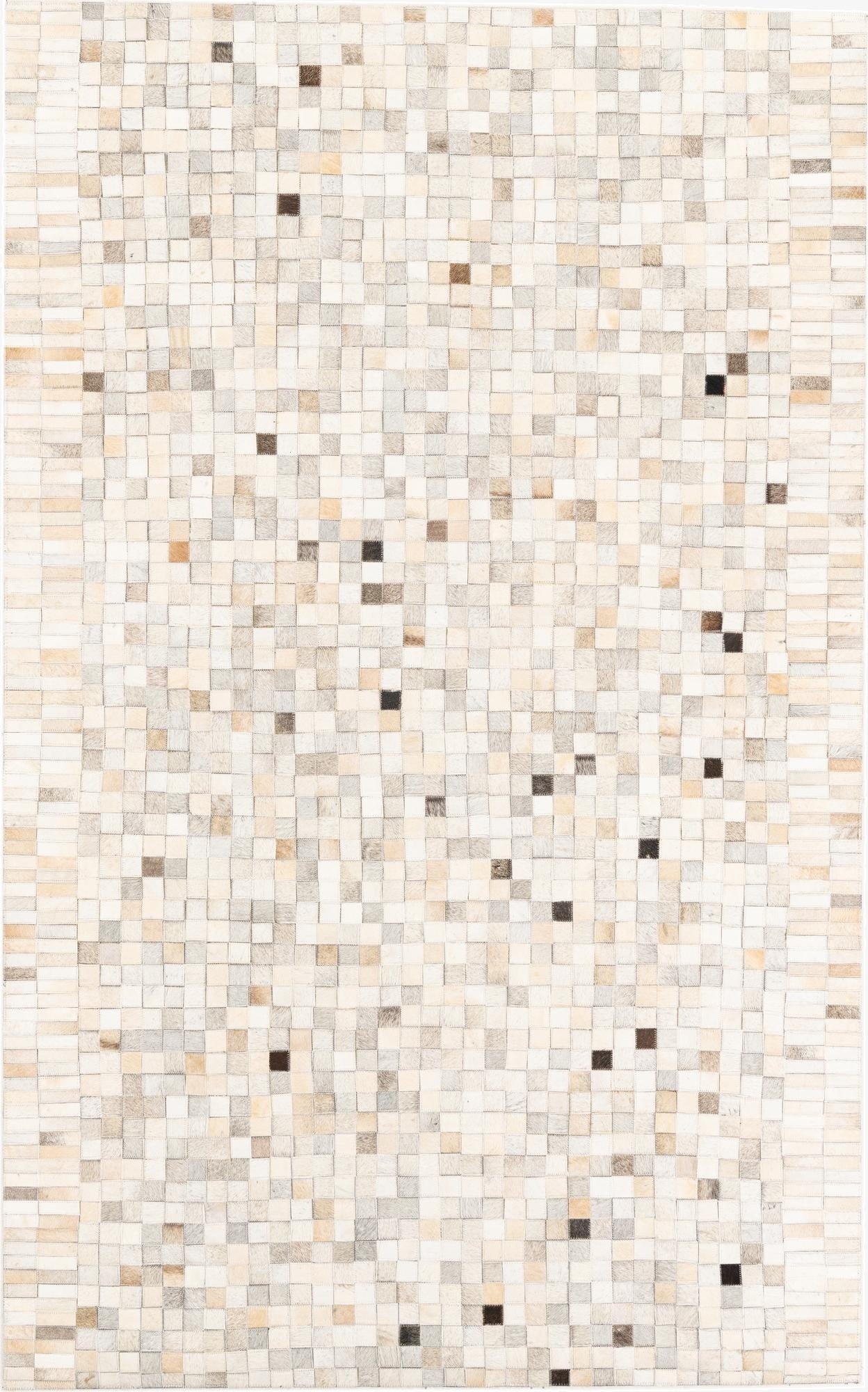  5' 1 x 8' 2 Cowhide Leather Rug