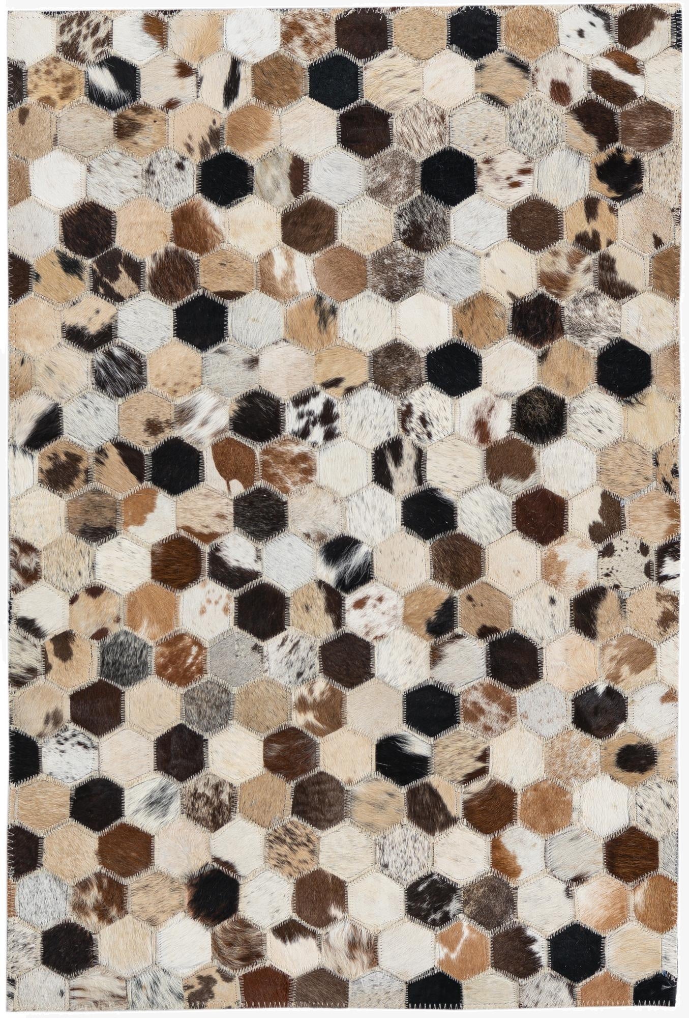  2' x 3' Cowhide Leather Rug
