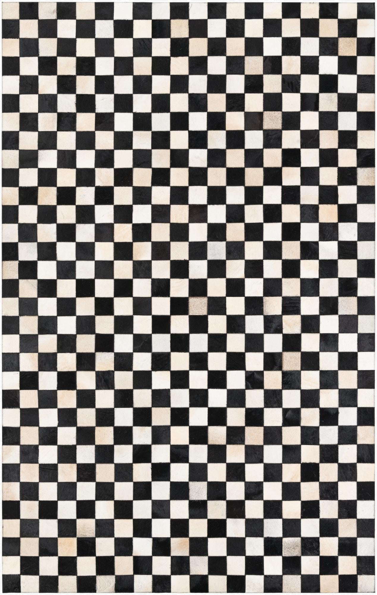  5' x 8' Cowhide Leather Rug