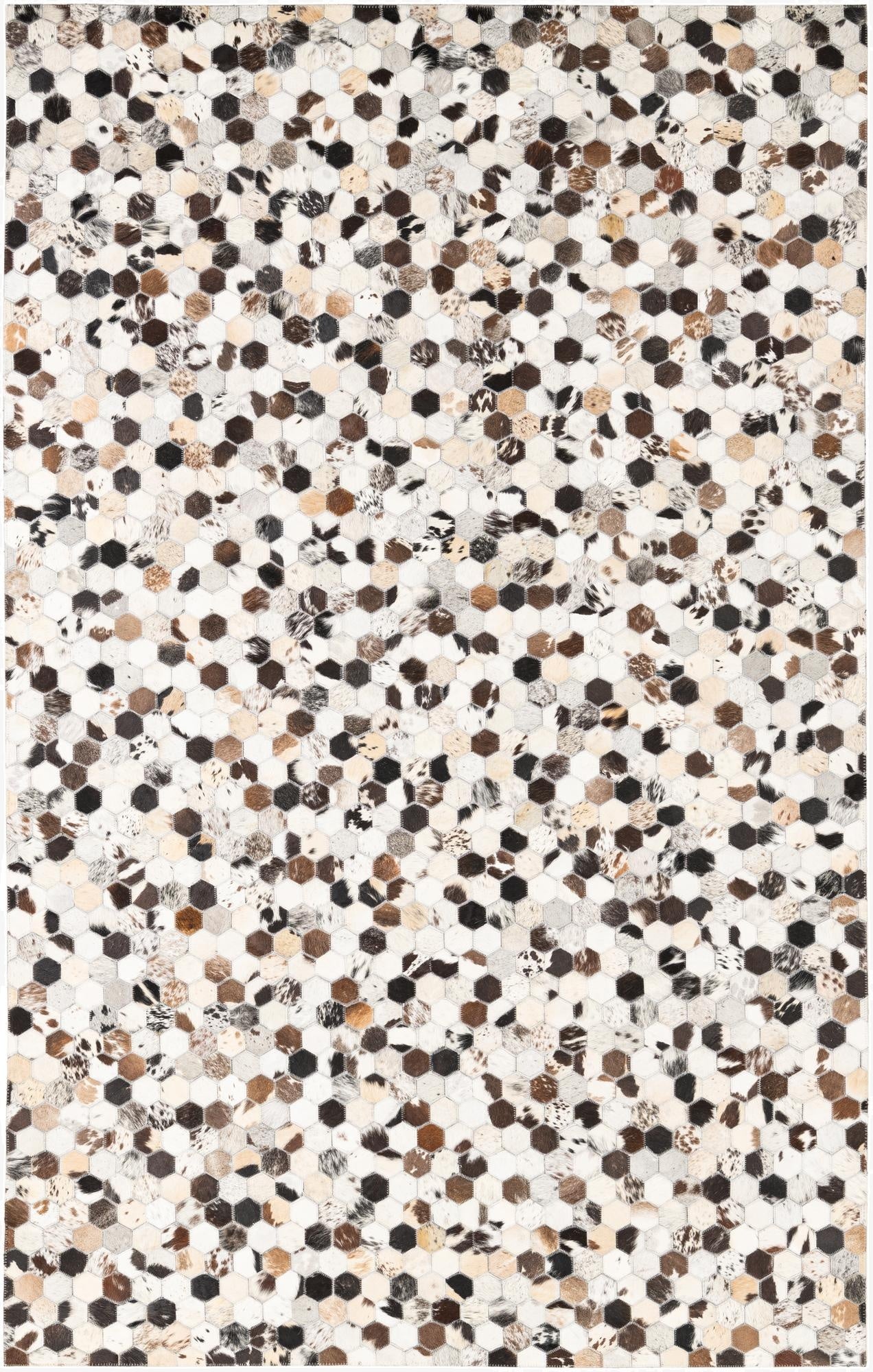  5' x 8' Cowhide Leather Rug