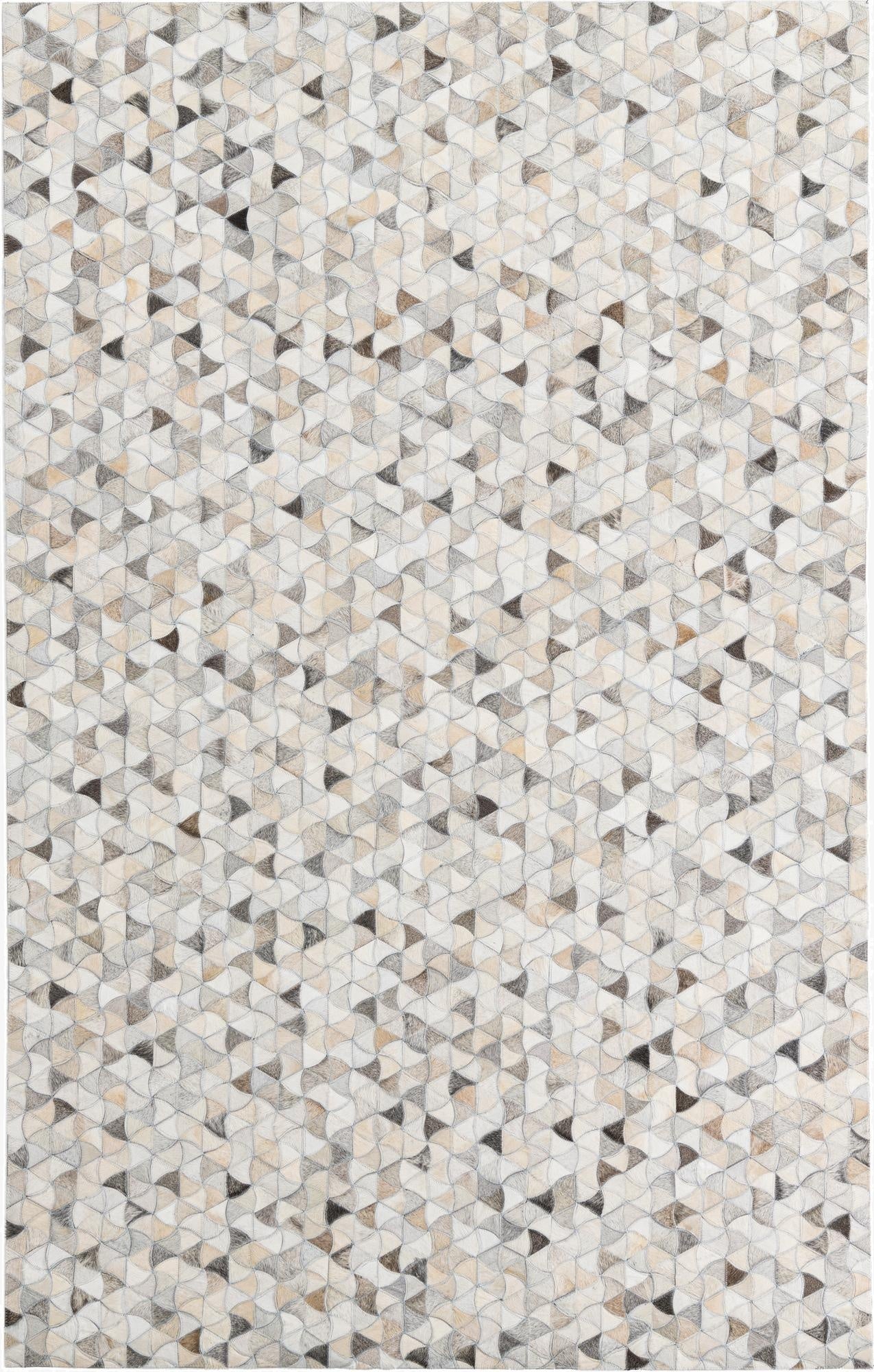  5' x 7' 10 Cowhide Leather Rug