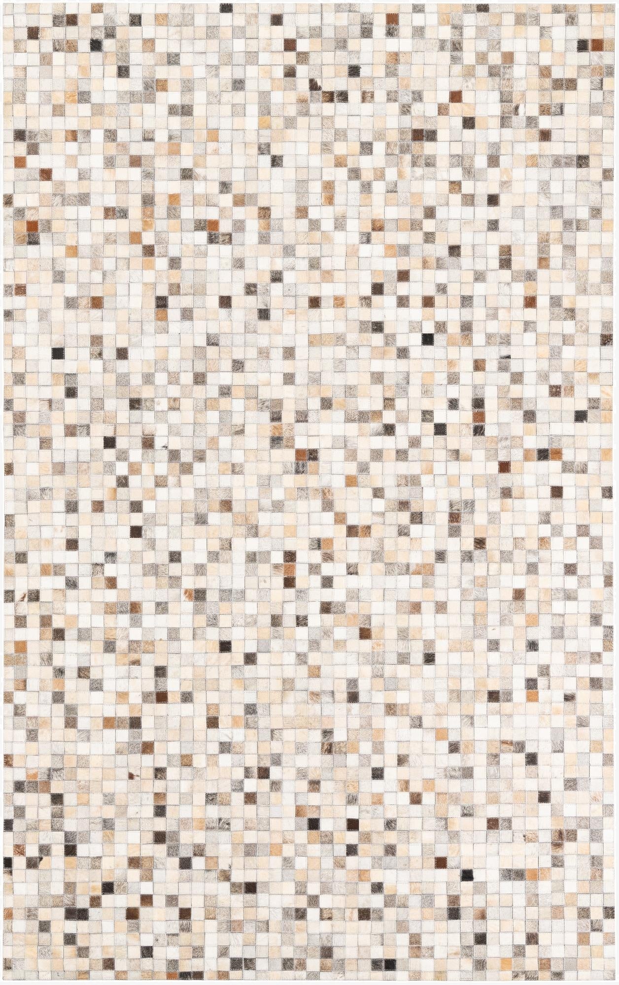  5' x 8' Cowhide Leather Rug