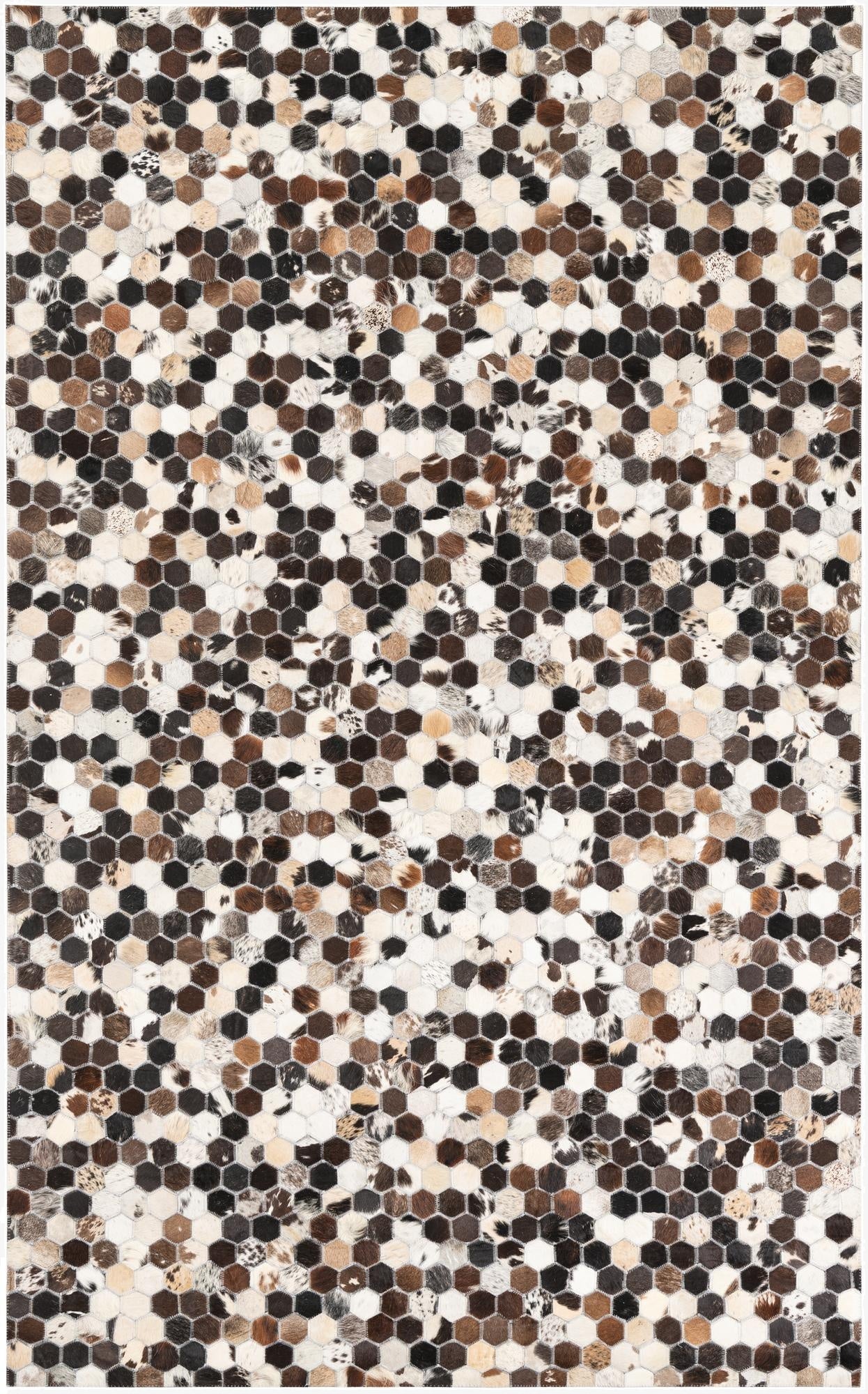  5' x 8' Cowhide Leather Rug