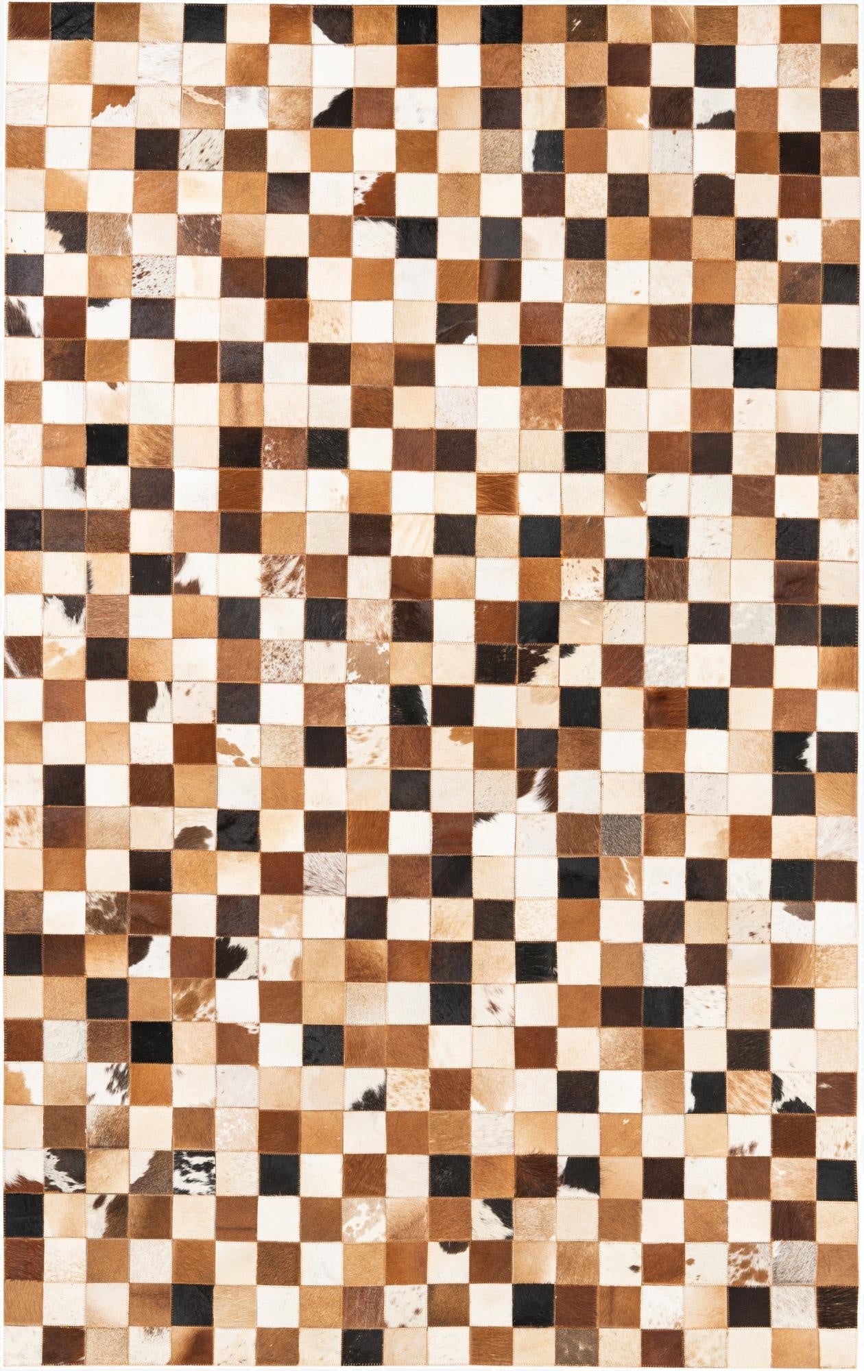  5' x 8' 1 Cowhide Leather Rug