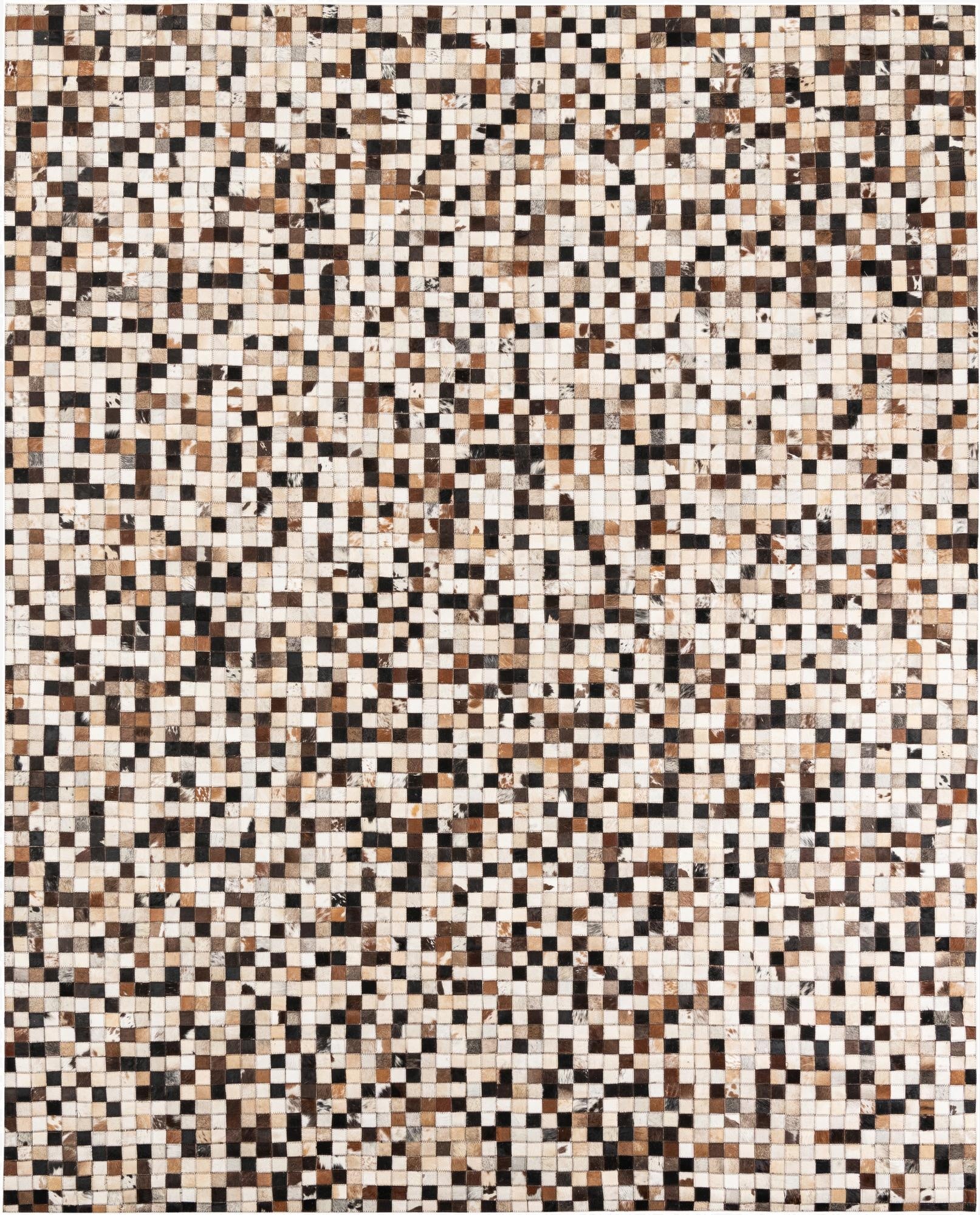  8' 2 x 10' Cowhide Leather Rug