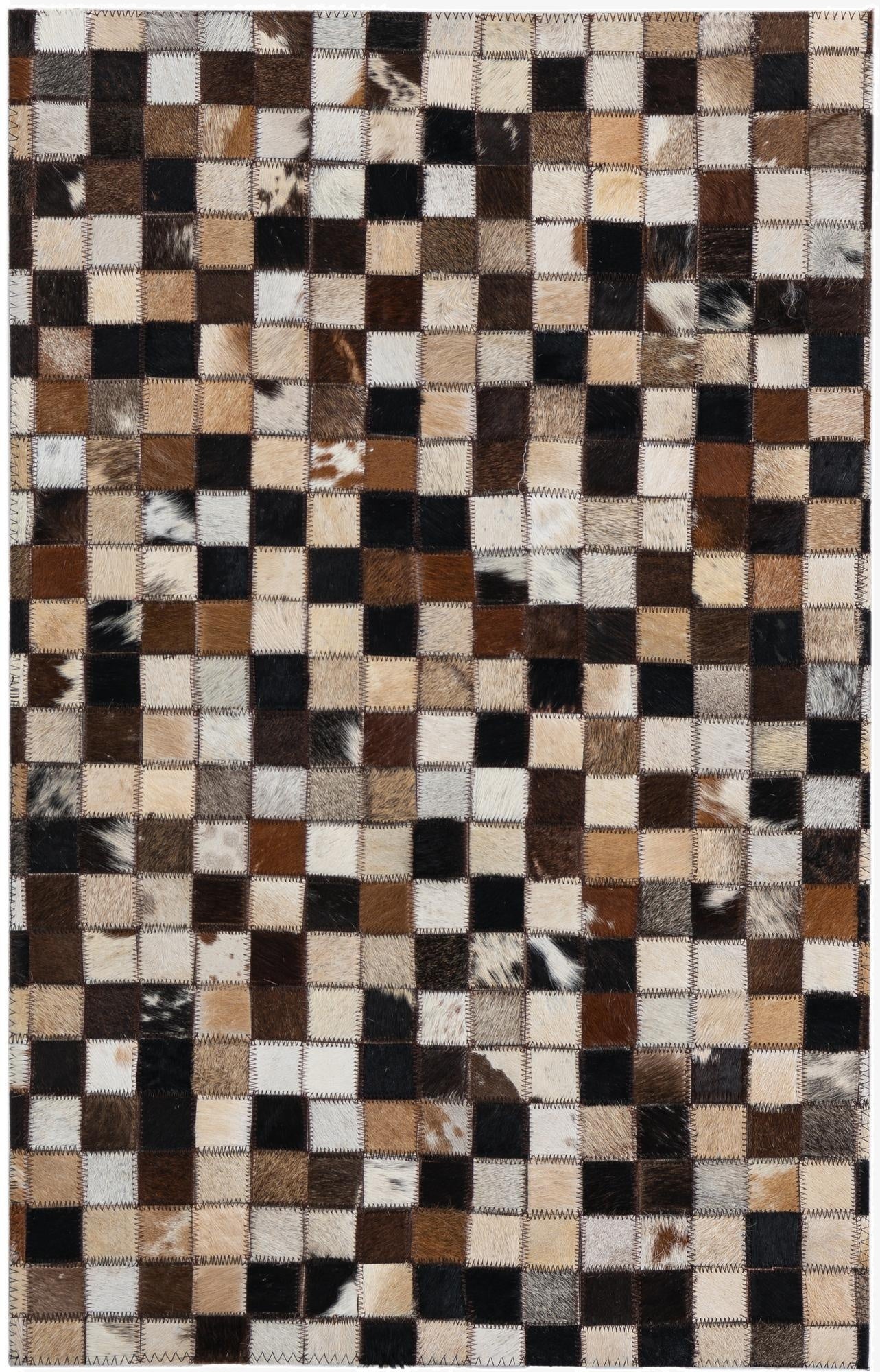  2' x 3' 1 Cowhide Leather Rug