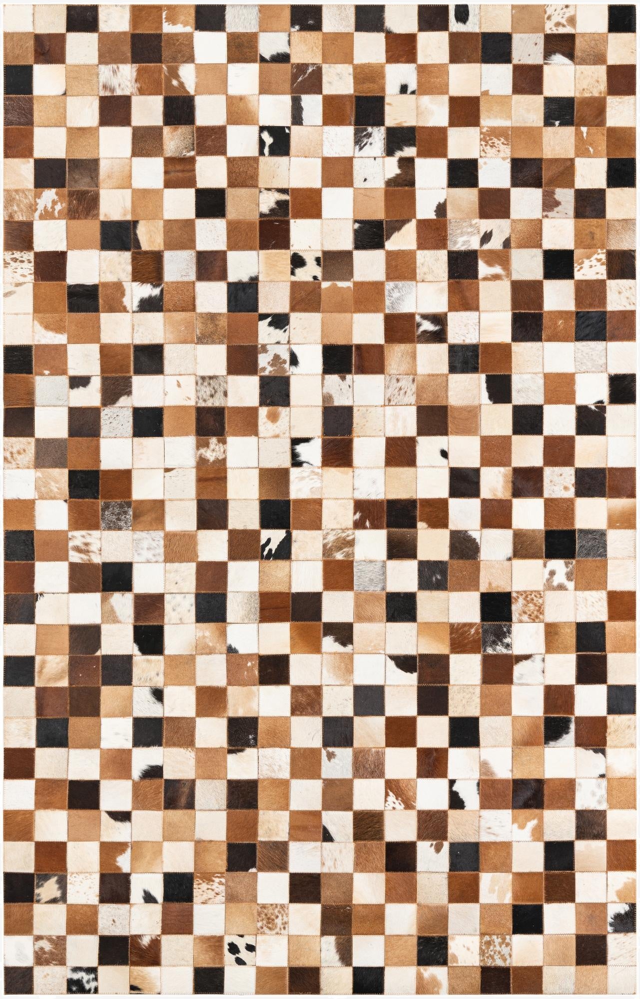  5' x 8' Cowhide Leather Rug