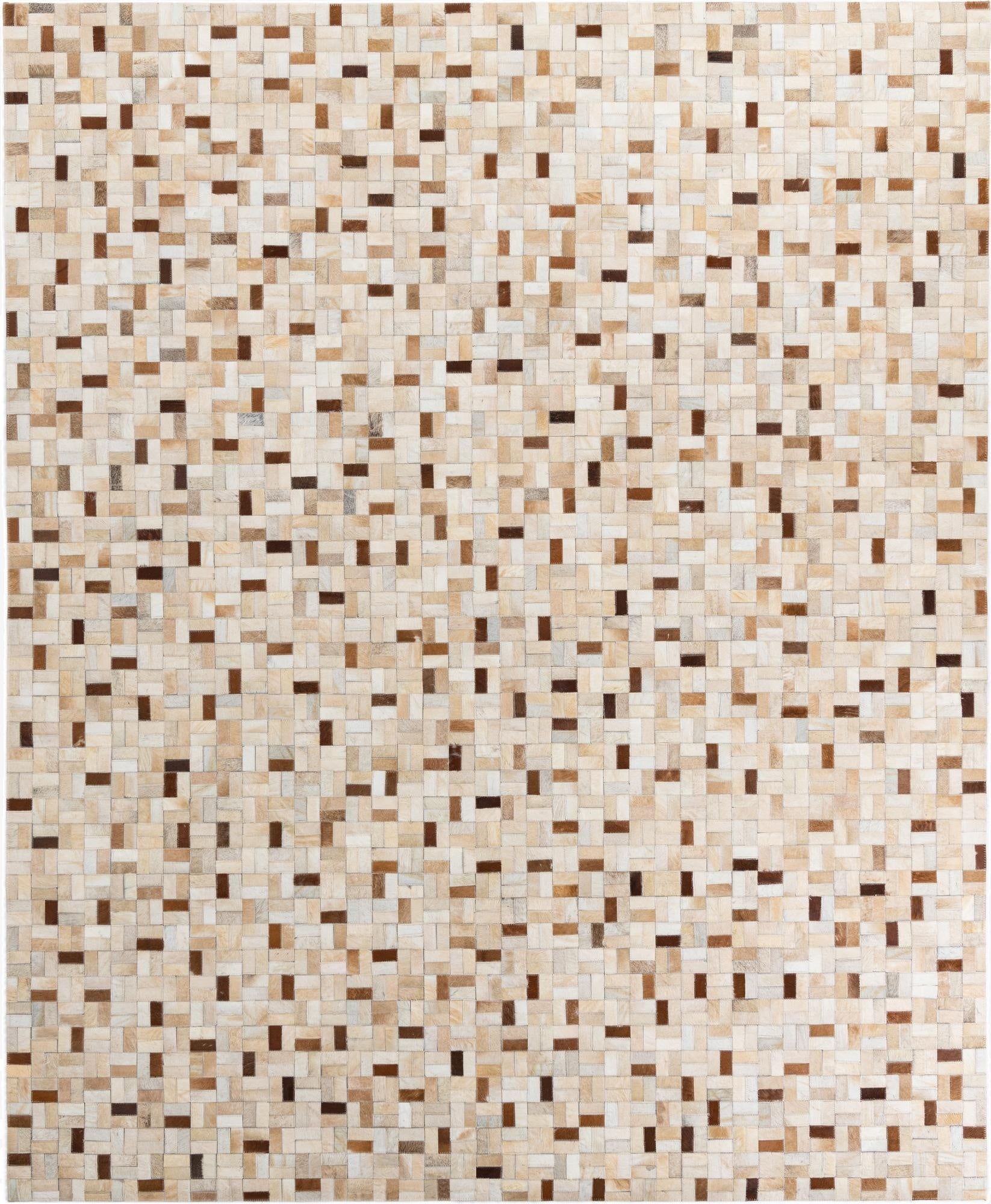  8' x 9' 9 Cowhide Leather Rug