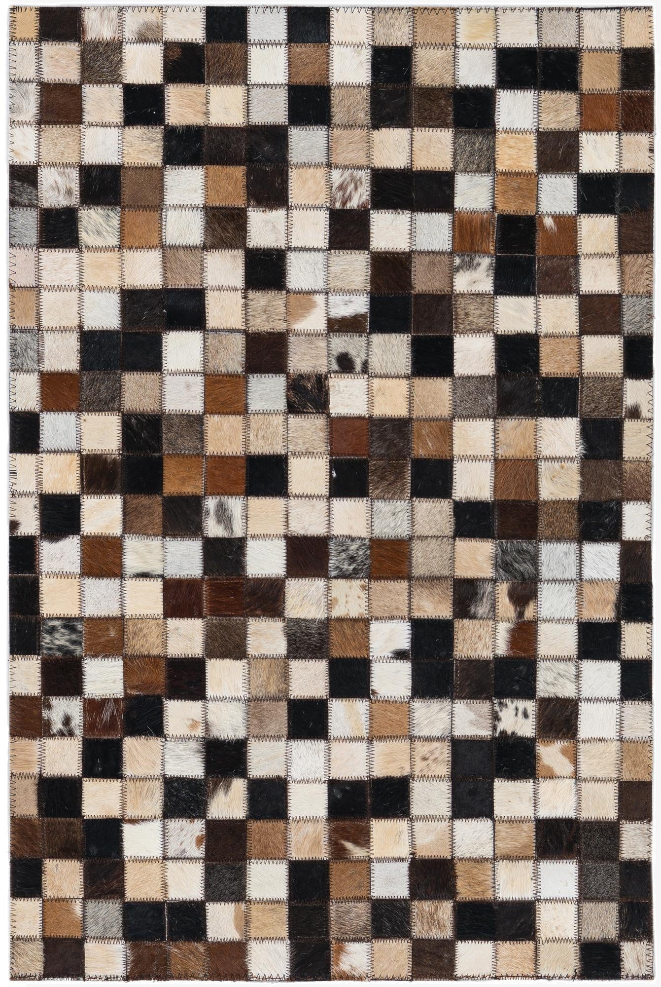  2' x 3' Cowhide Leather Rug