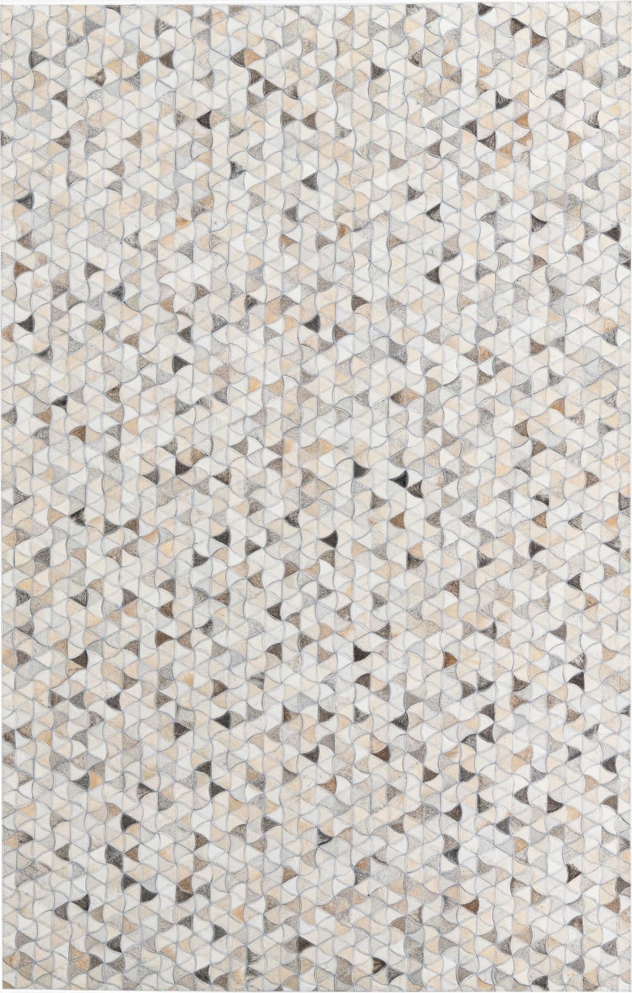  5' 1 x 8' Cowhide Leather Rug