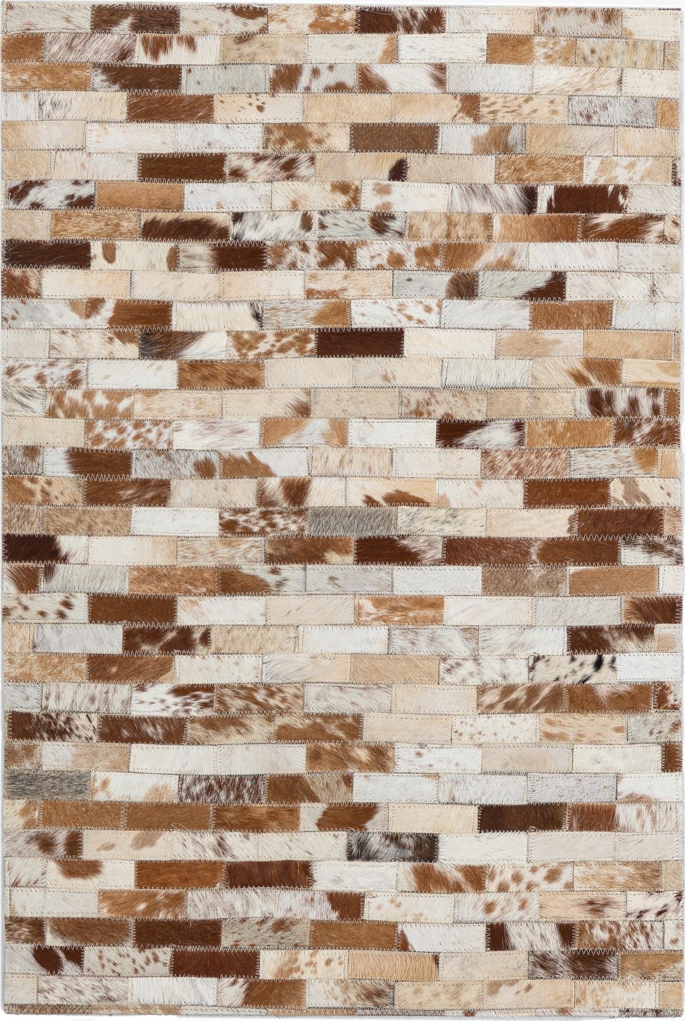  2' x 3' Cowhide Leather Rug